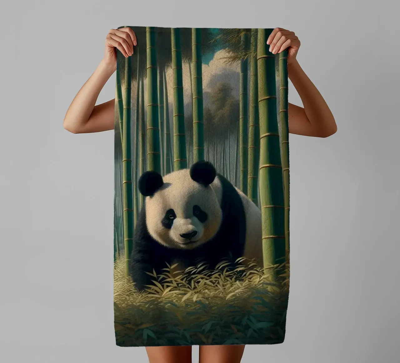 PANDA towel by RUBIANT ART