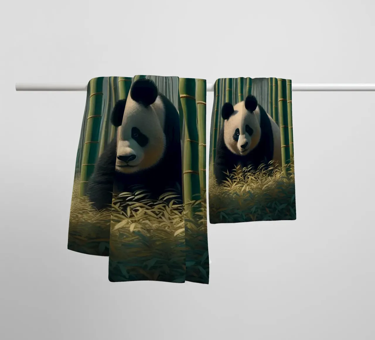 PANDA towel by RUBIANT ART