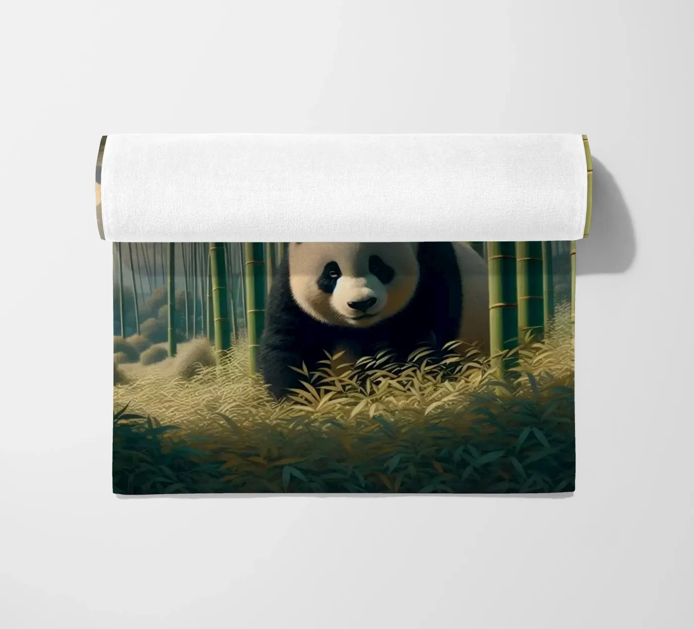 PANDA beach towel by RUBIANT ART
