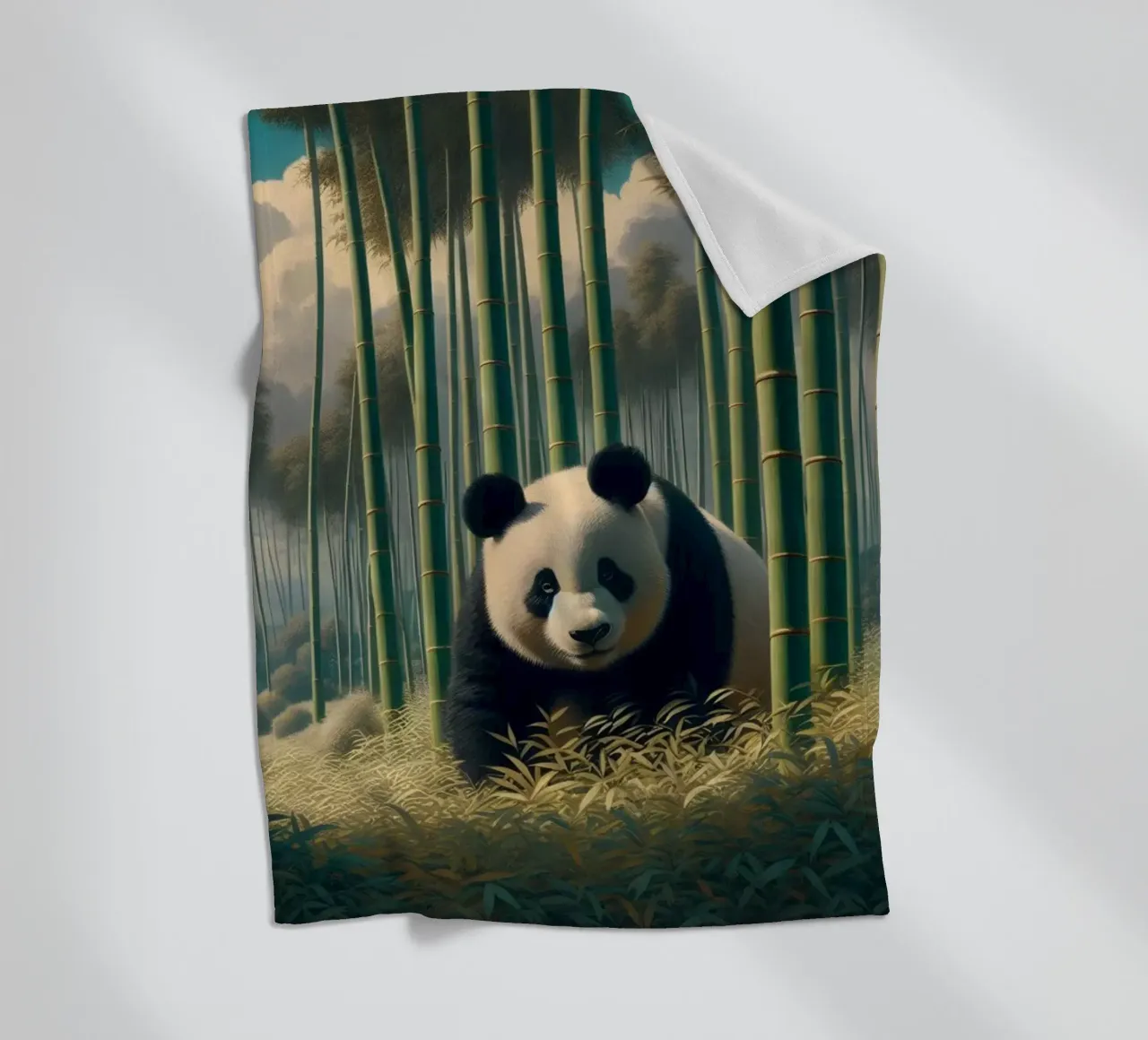 PANDA Fleecedecke von RUBIANT ART