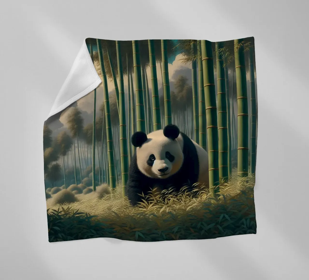 PANDA Fleecedecke von RUBIANT ART