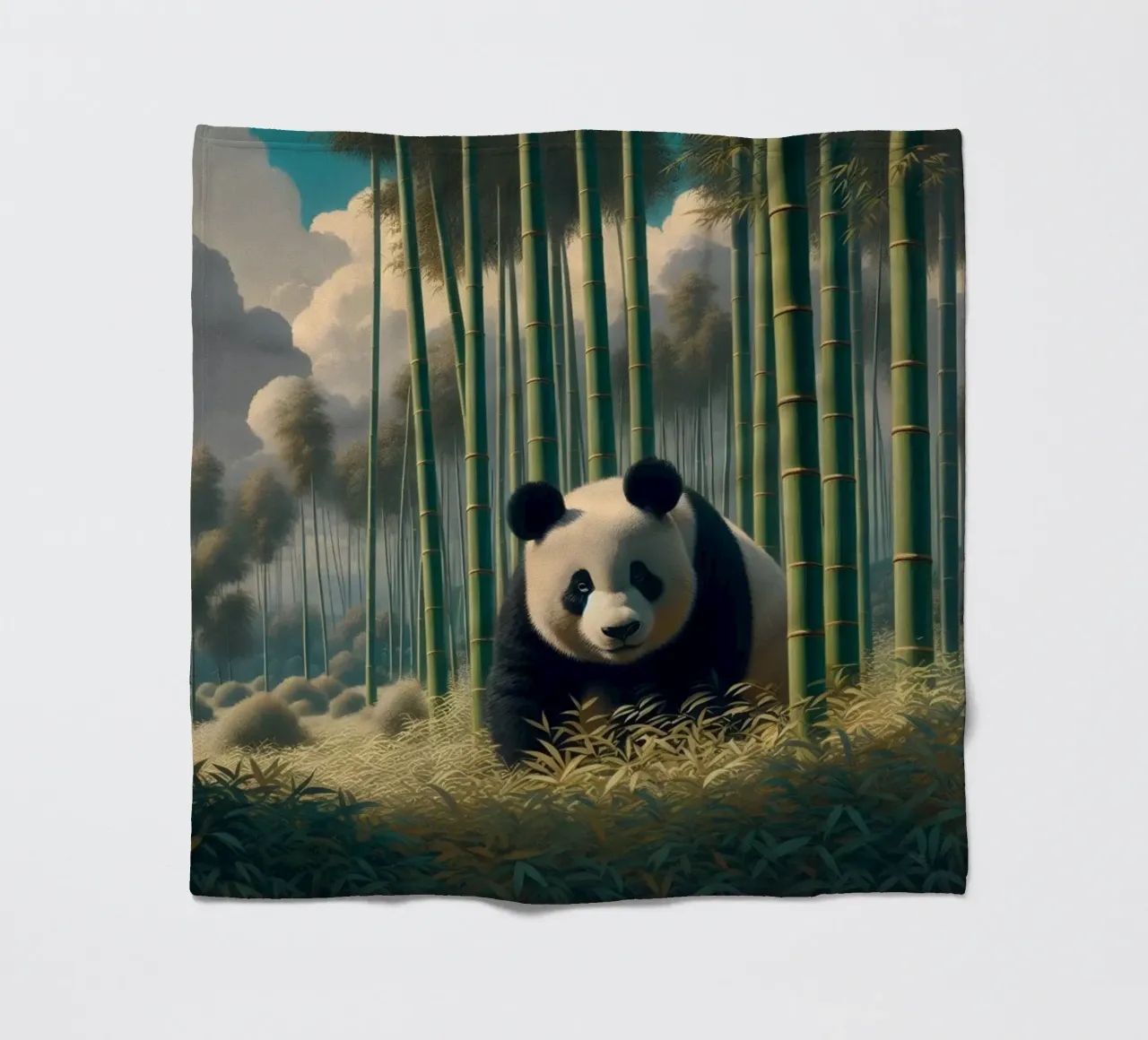 PANDA Fleecedecke von RUBIANT ART