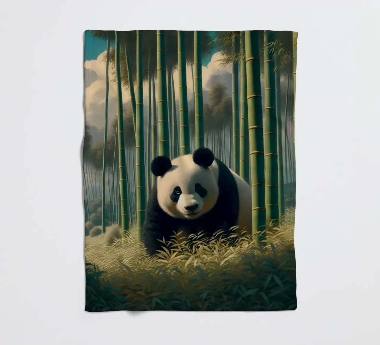 PANDA Fleecedecke von RUBIANT ART