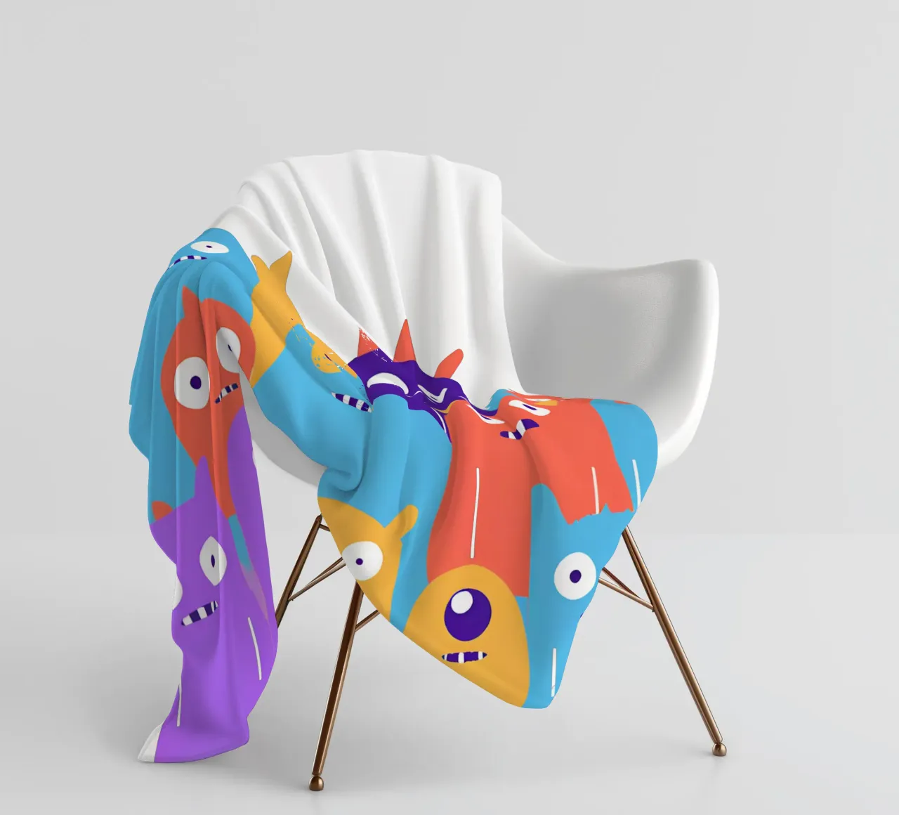 Gang de monstre 2 fleece blanket by Rezh creations