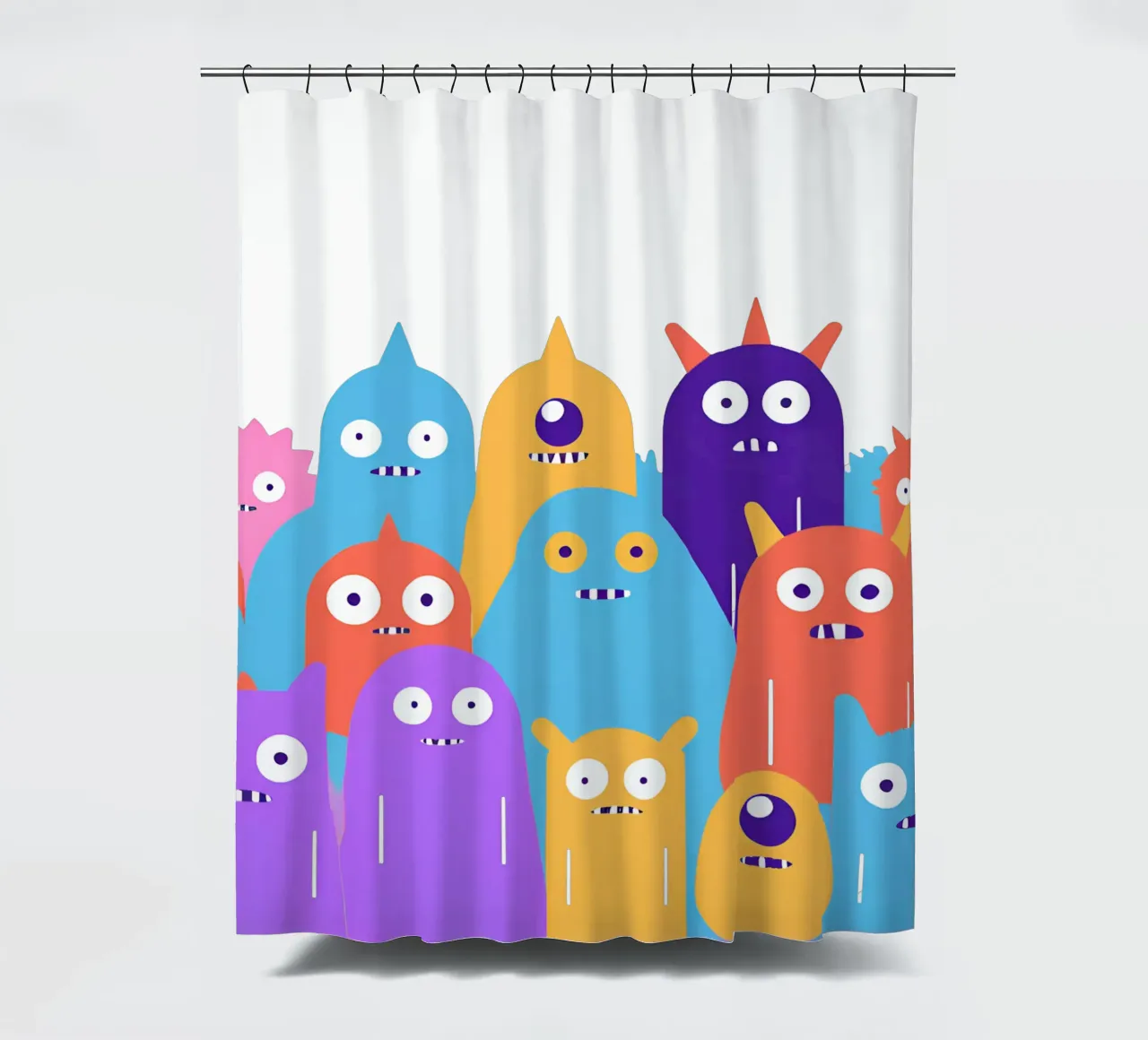 Gang de monstre 2 shower curtain by Rezh creations