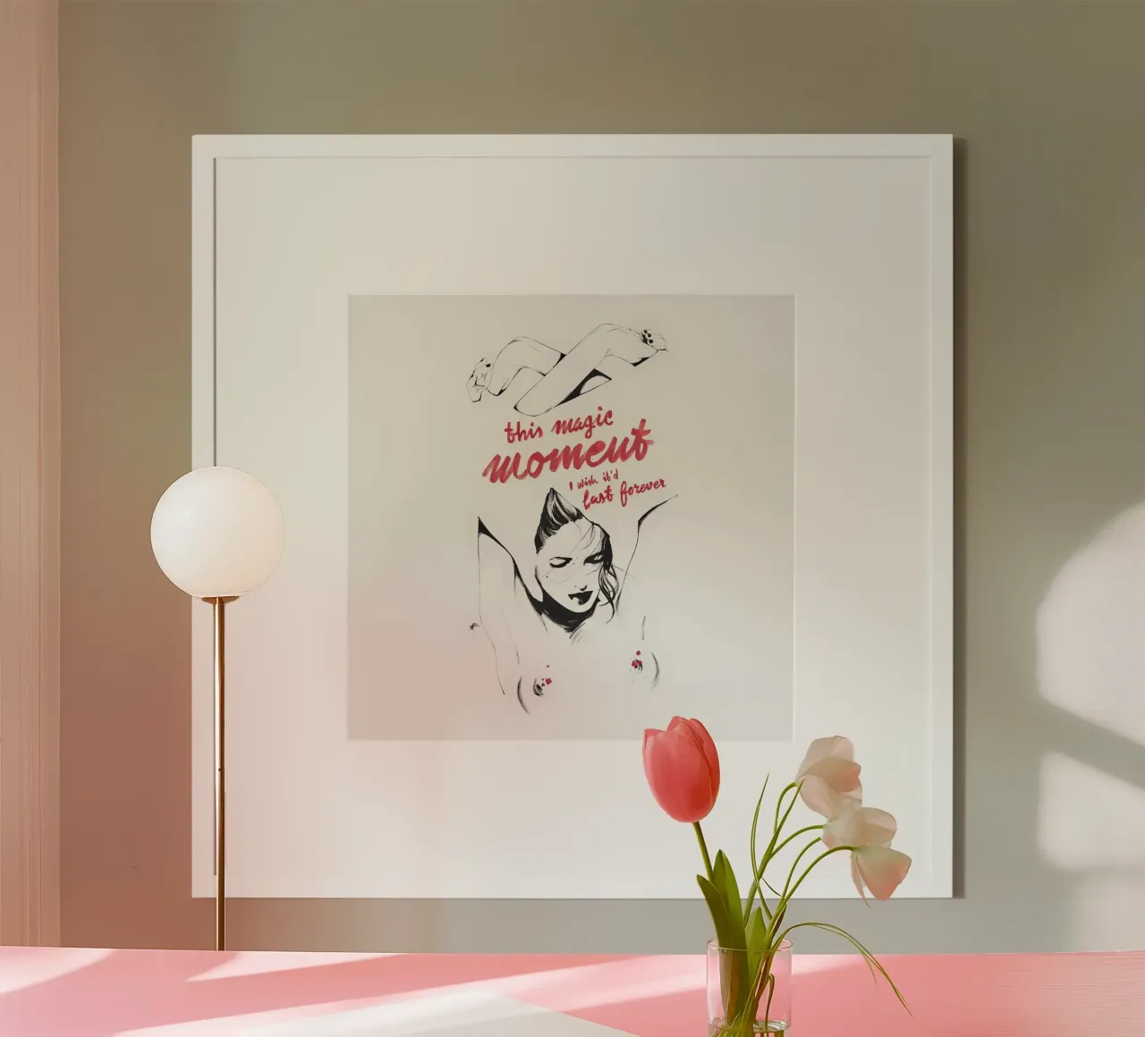 This Magic Moment poster con telaio in alluminio da Manuel Rebollo