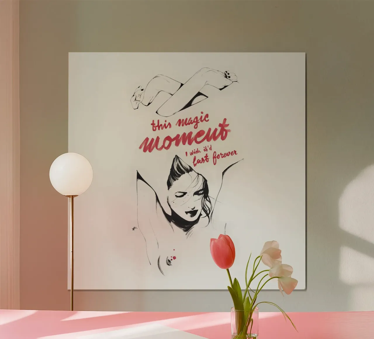 This Magic Moment poster con telaio in alluminio da Manuel Rebollo