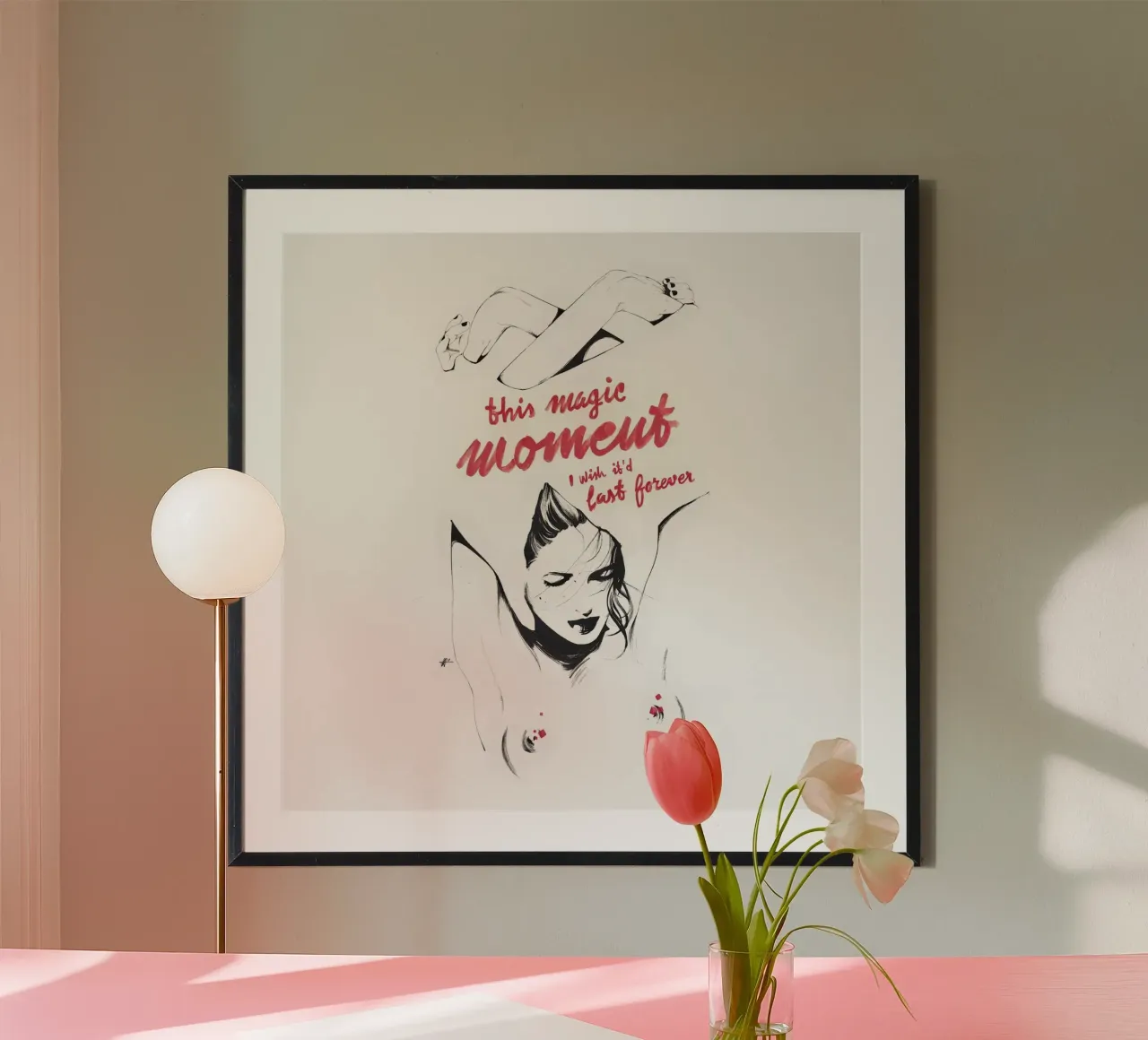 This Magic Moment poster con telaio in alluminio da Manuel Rebollo