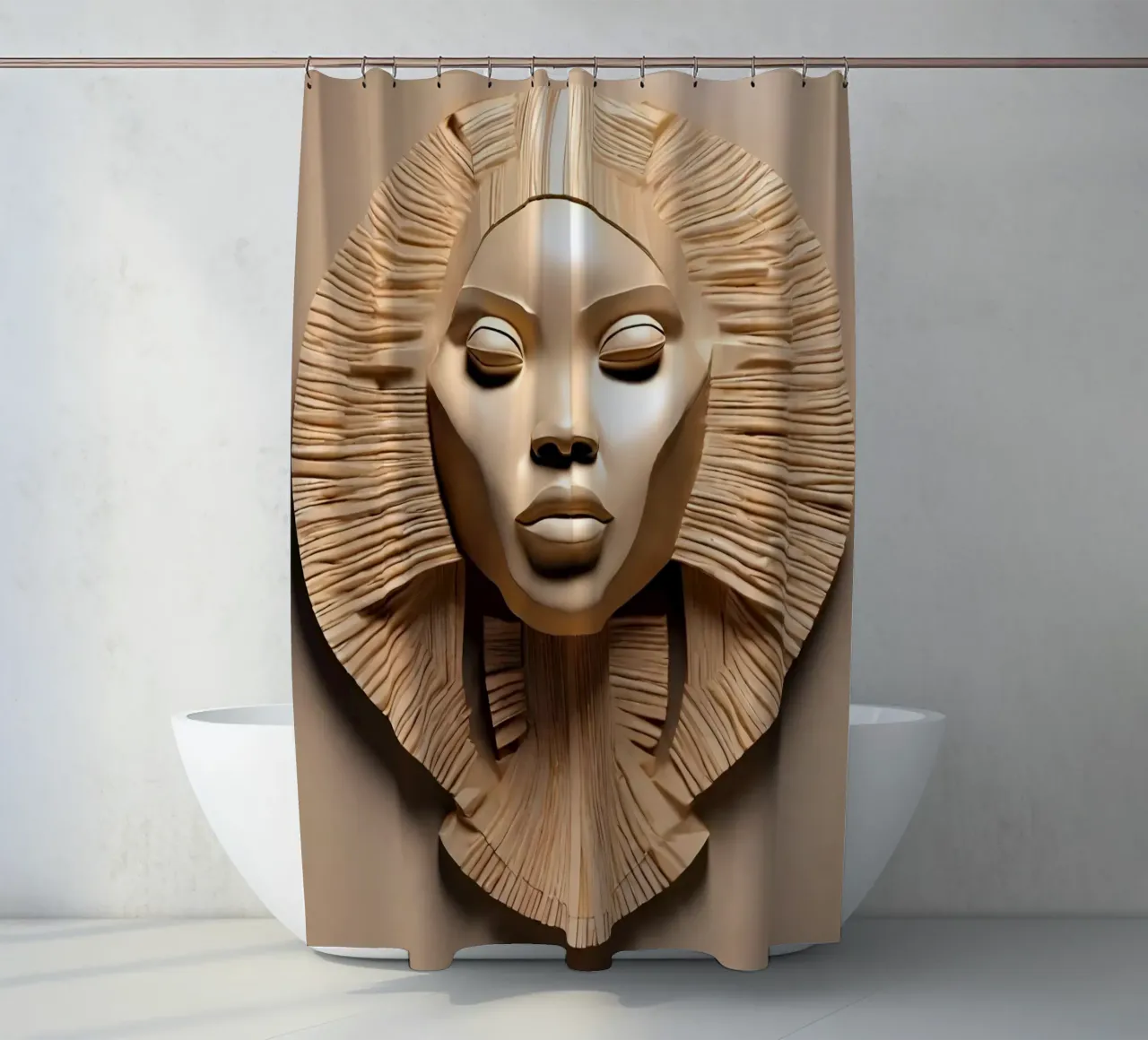 Sérénité 6 shower curtain by Rezh creations