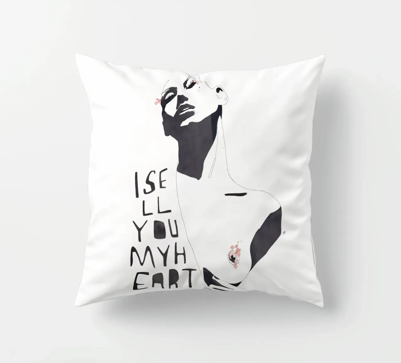 I Sell You My Heart cuscino da Manuel Rebollo