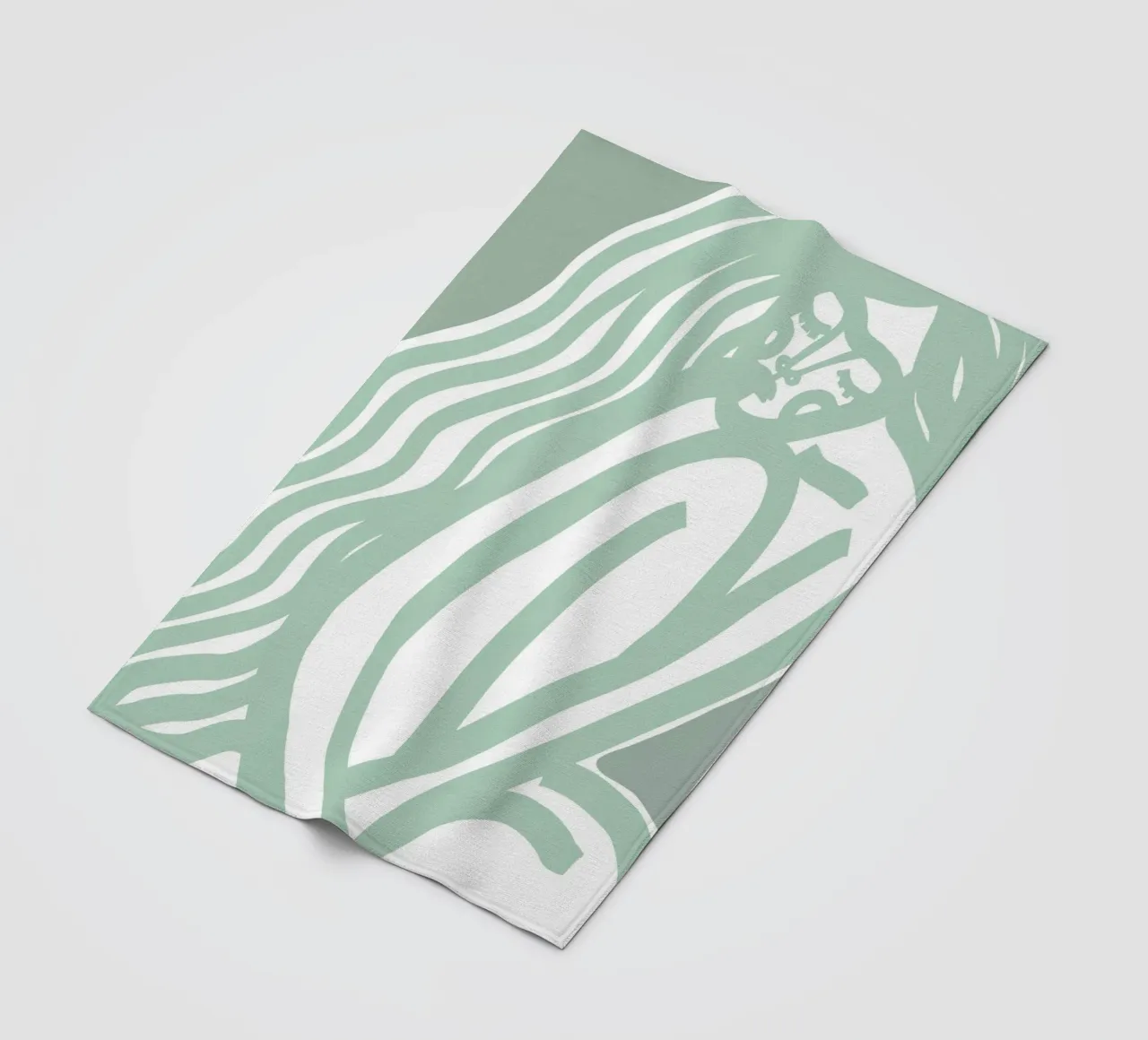 The Silence (mint) fleece blanket by treechild