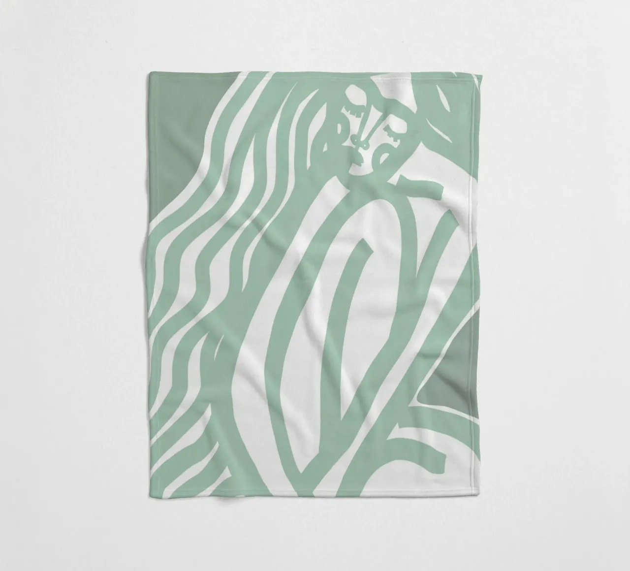 The Silence (mint) fleece blanket by treechild