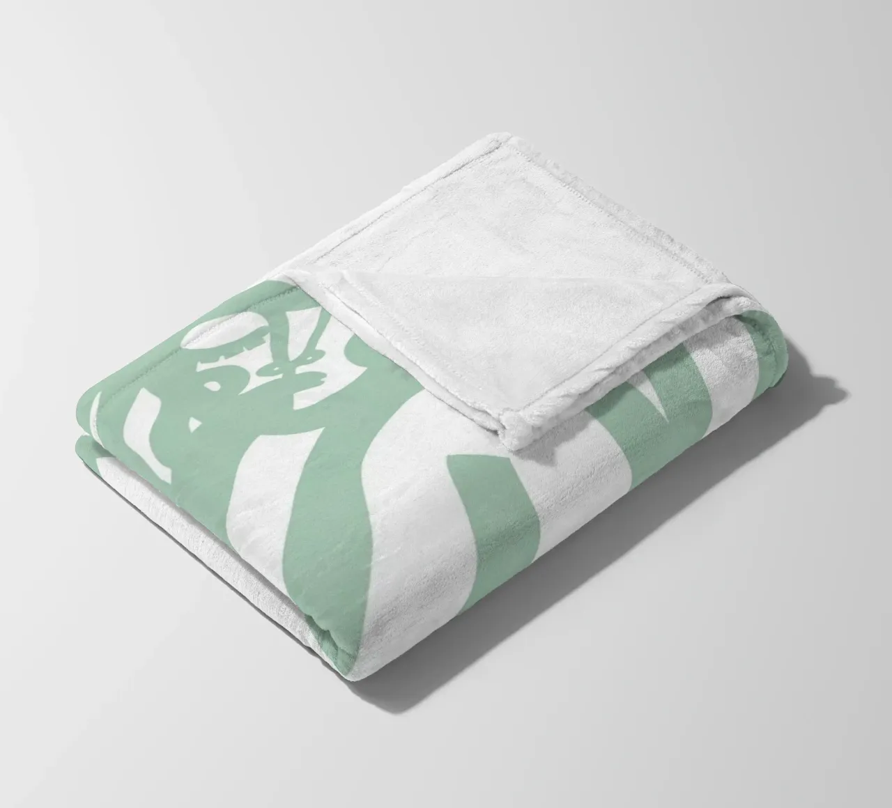 The Silence (mint) fleece blanket by treechild