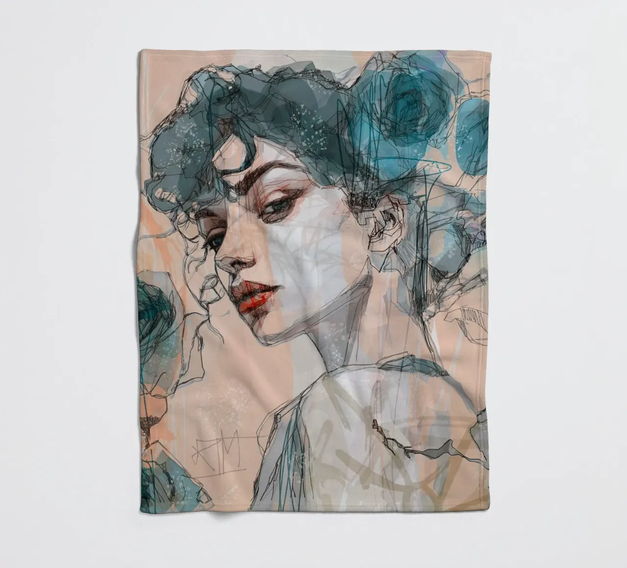 bluerose coperta in pile da Giulio Iurissevich