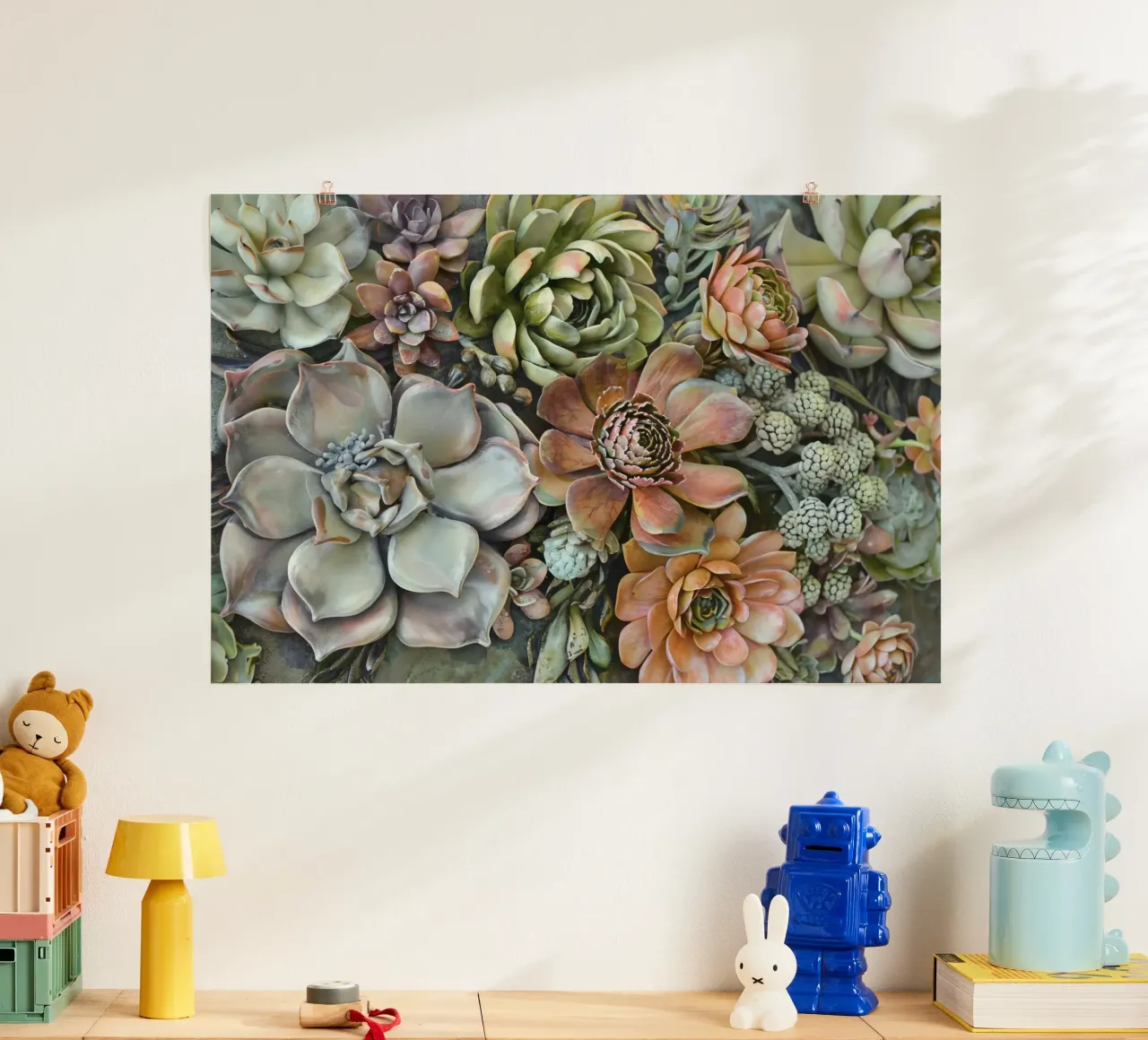 Giardino verticale di succulente botaniche carta hahnemühle da Andrea Haase Floral Passion