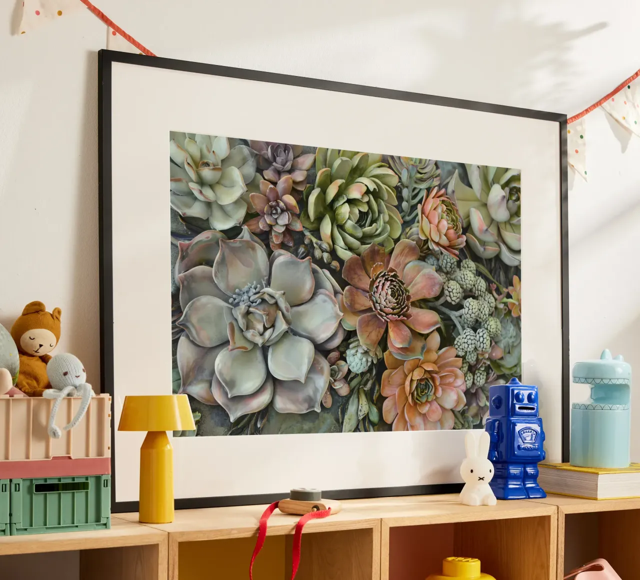 Giardino verticale di succulente botaniche carta hahnemühle da Andrea Haase Floral Passion