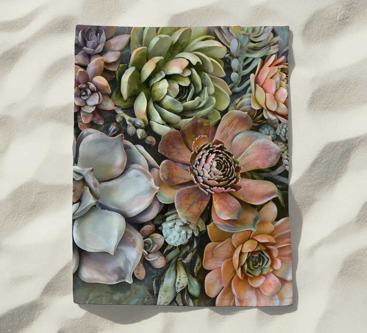Giardino verticale di succulente botaniche telo mare da Andrea Haase Floral Passion