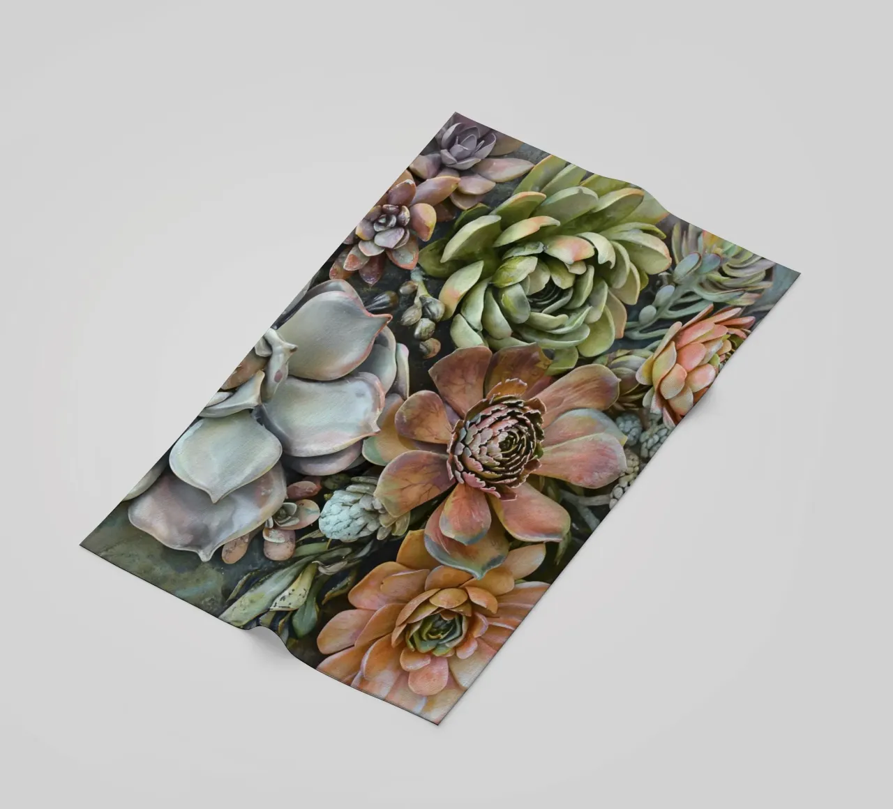 Giardino verticale di succulente botaniche telo mare da Andrea Haase Floral Passion