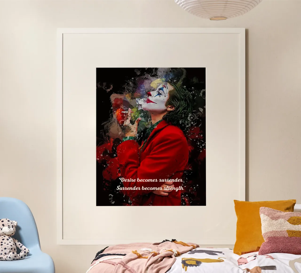 Joker è un comico poster con telaio in alluminio da neonartroom