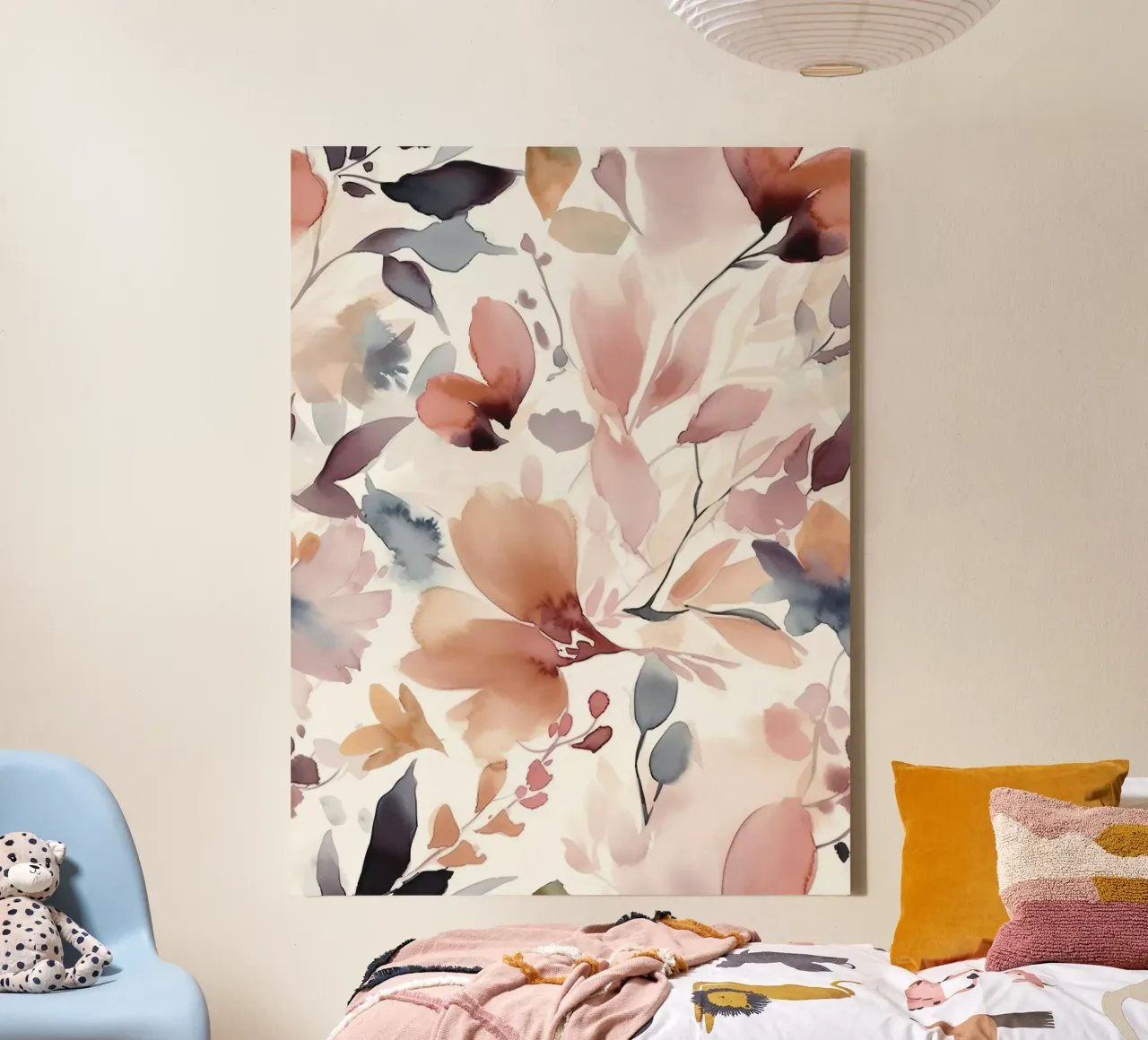 Romanticismo fiorito in acquerello pastello tela con Cornice a cassetta da Andrea Haase Floral Passion