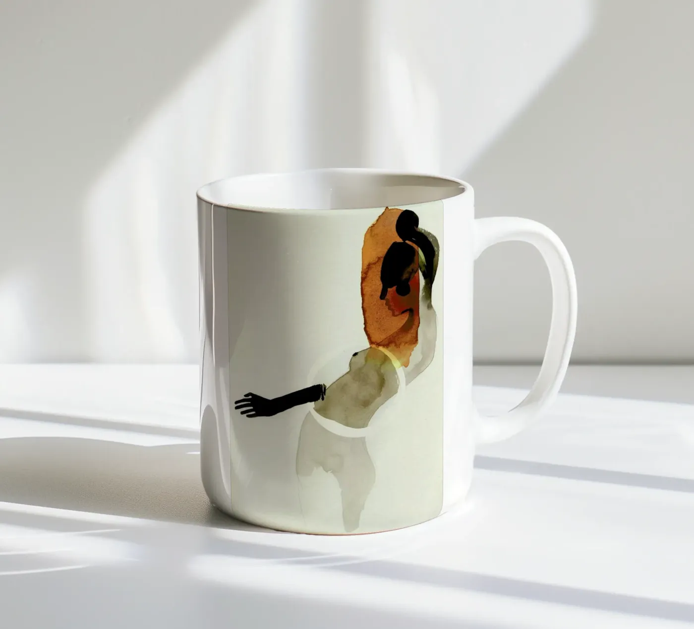 Clown ceramic mug by Ekaterina Koroleva