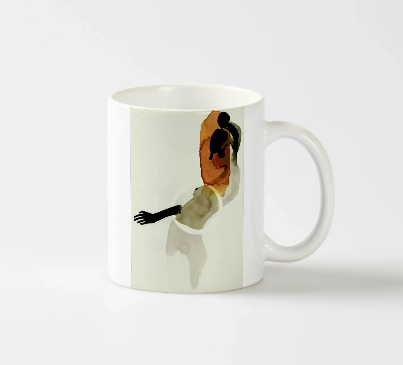 Clown ceramic mug by Ekaterina Koroleva
