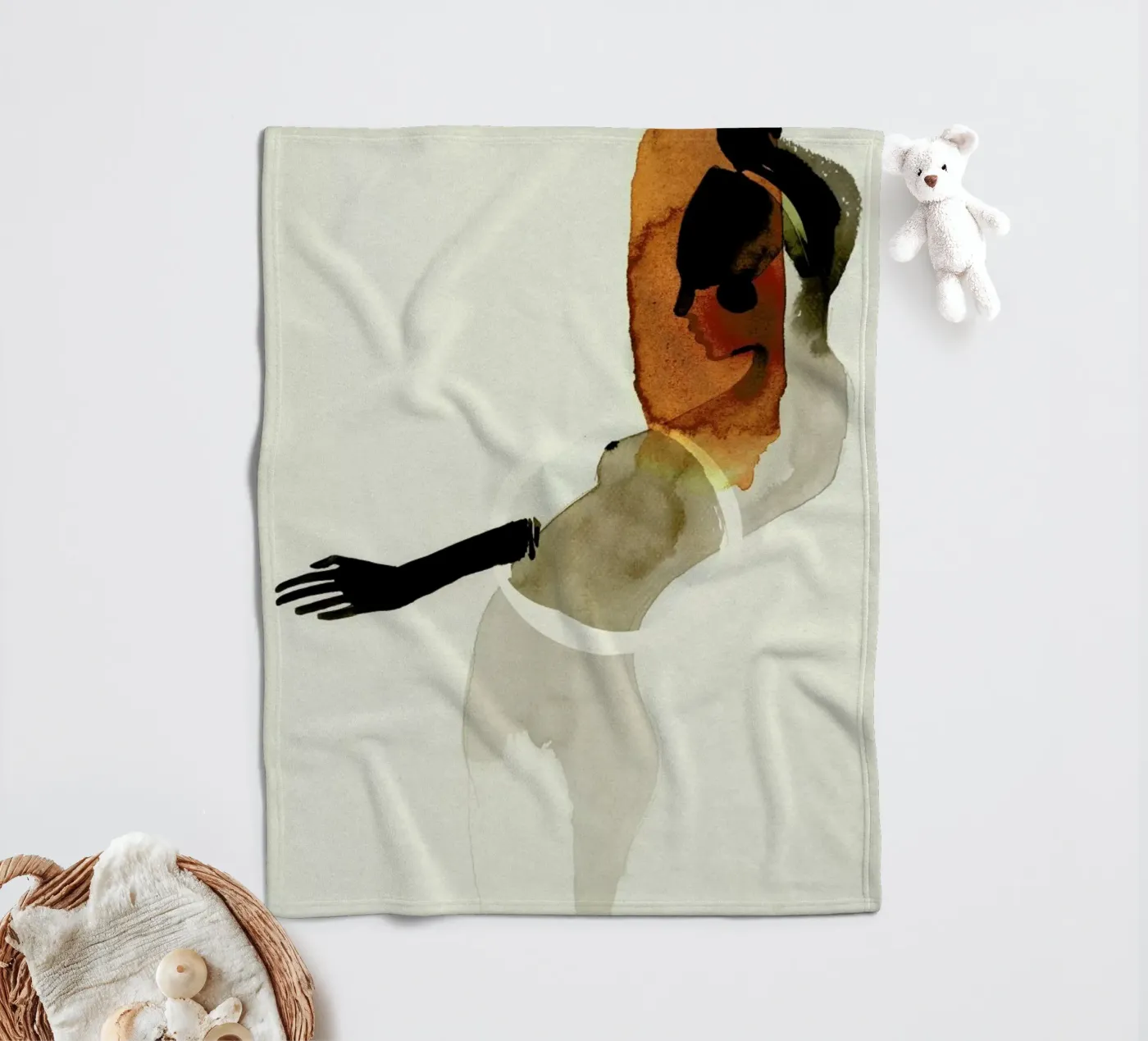 Clown fleecedeken van Ekaterina Koroleva