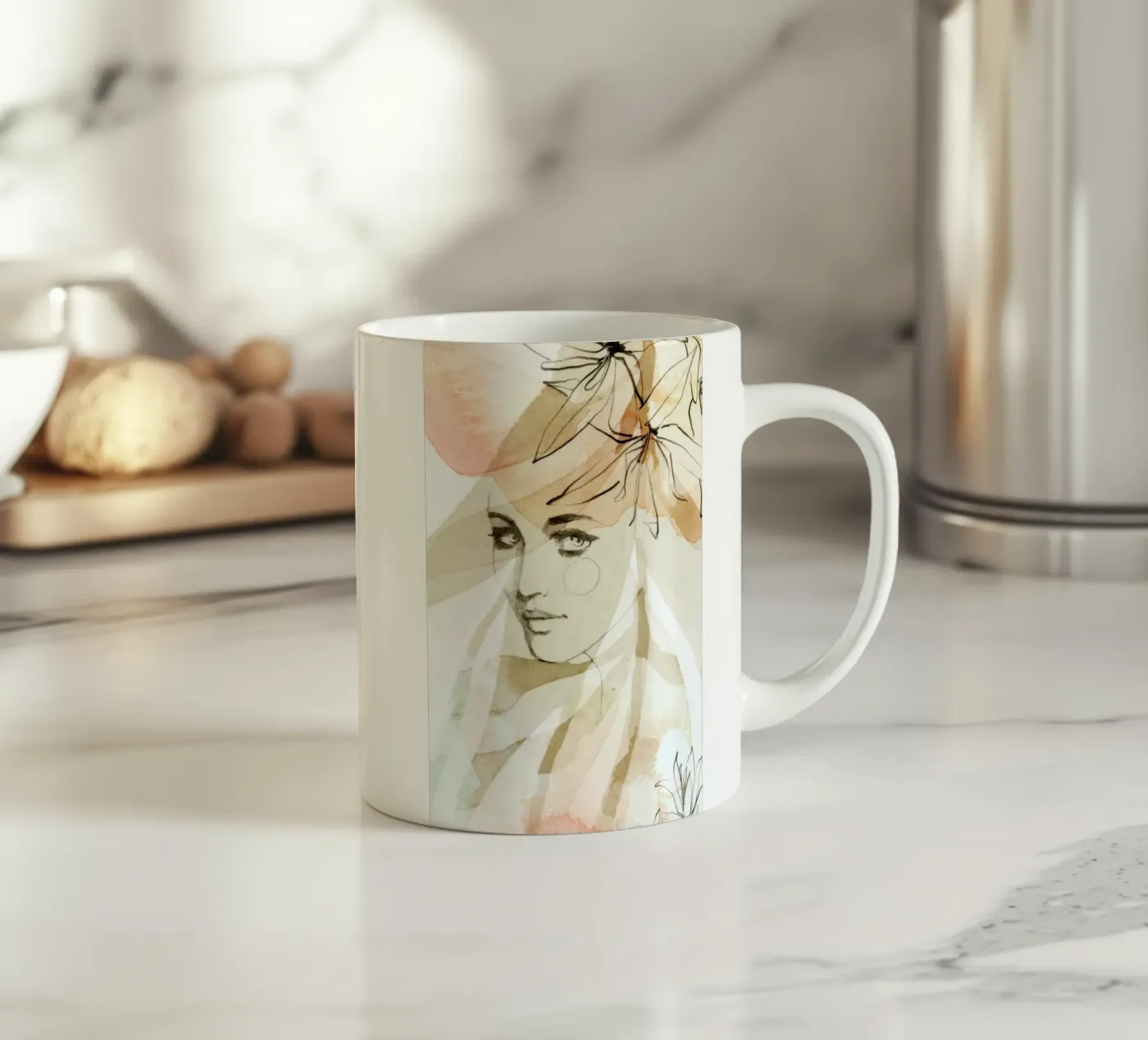 Dust ceramic mug by Ekaterina Koroleva