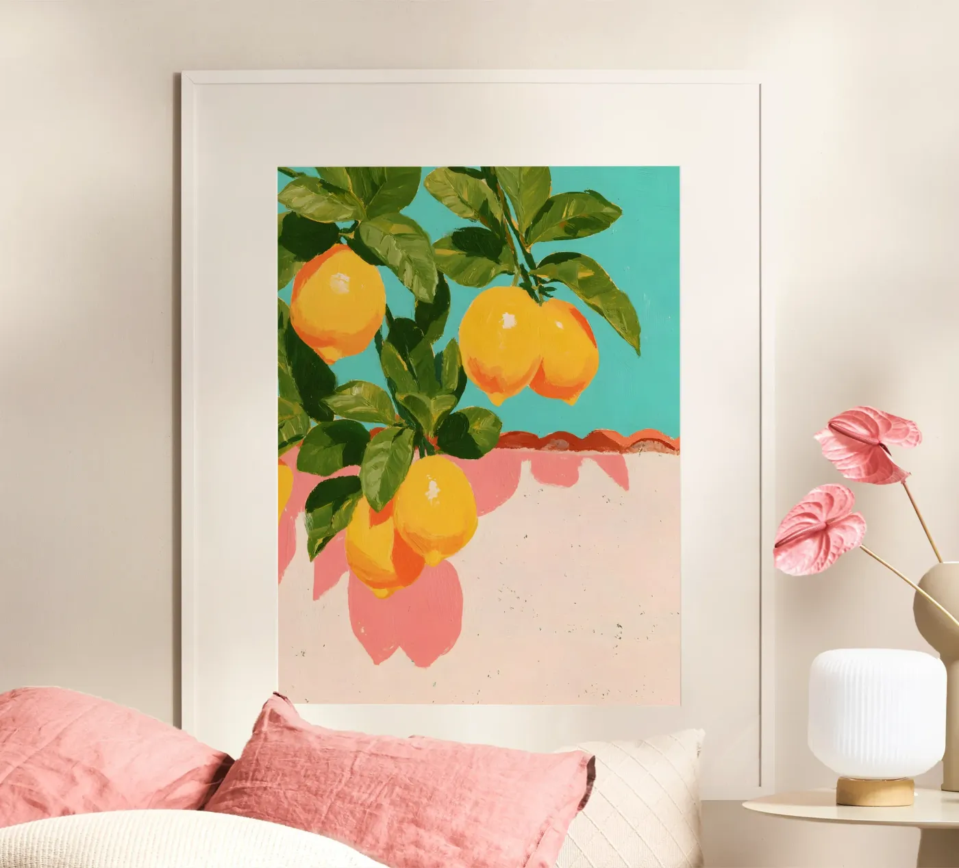 Mediterranean Lemon Tree poster da The Pink Paloma Studio