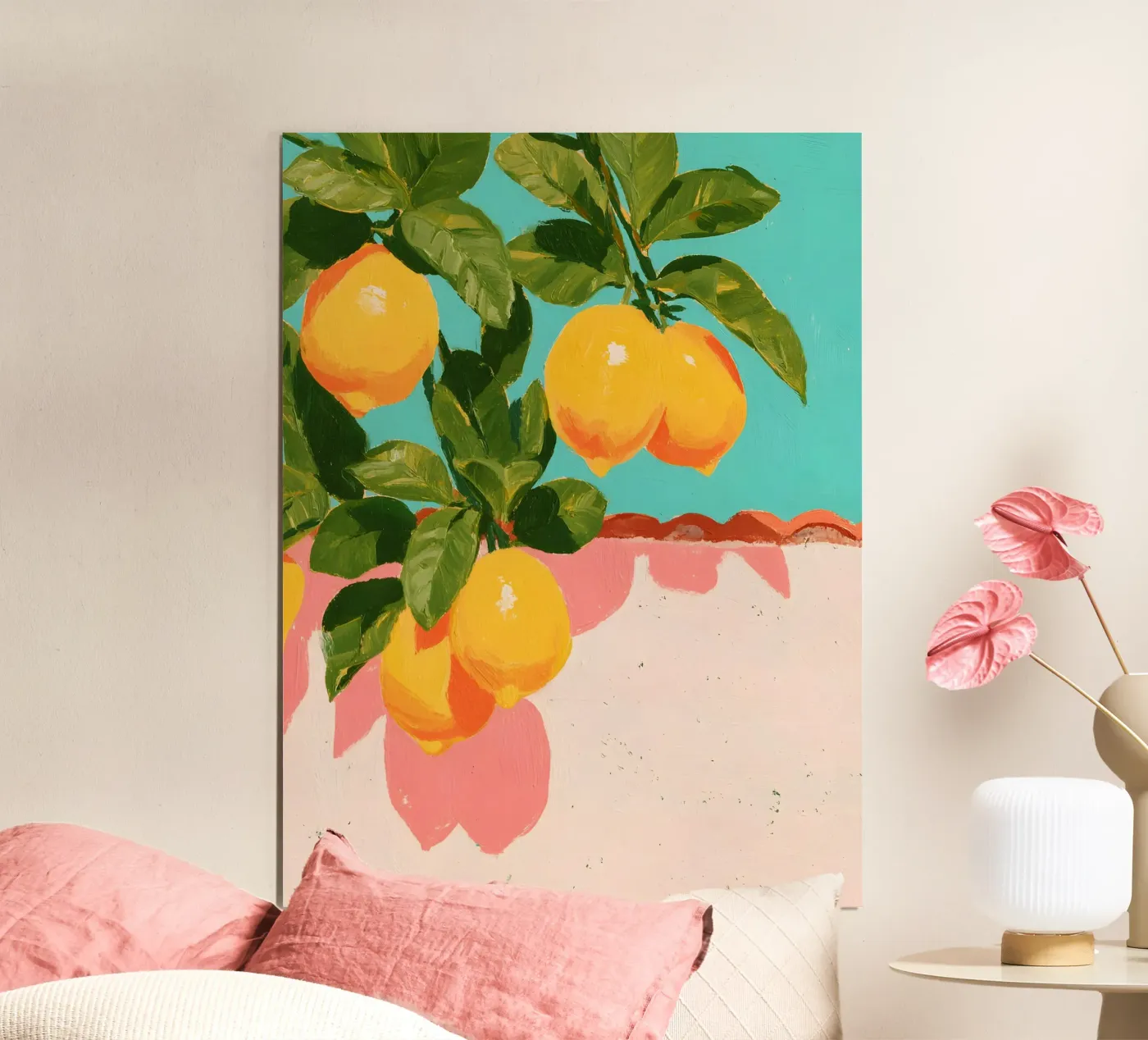 Mediterranean Lemon Tree poster da The Pink Paloma Studio