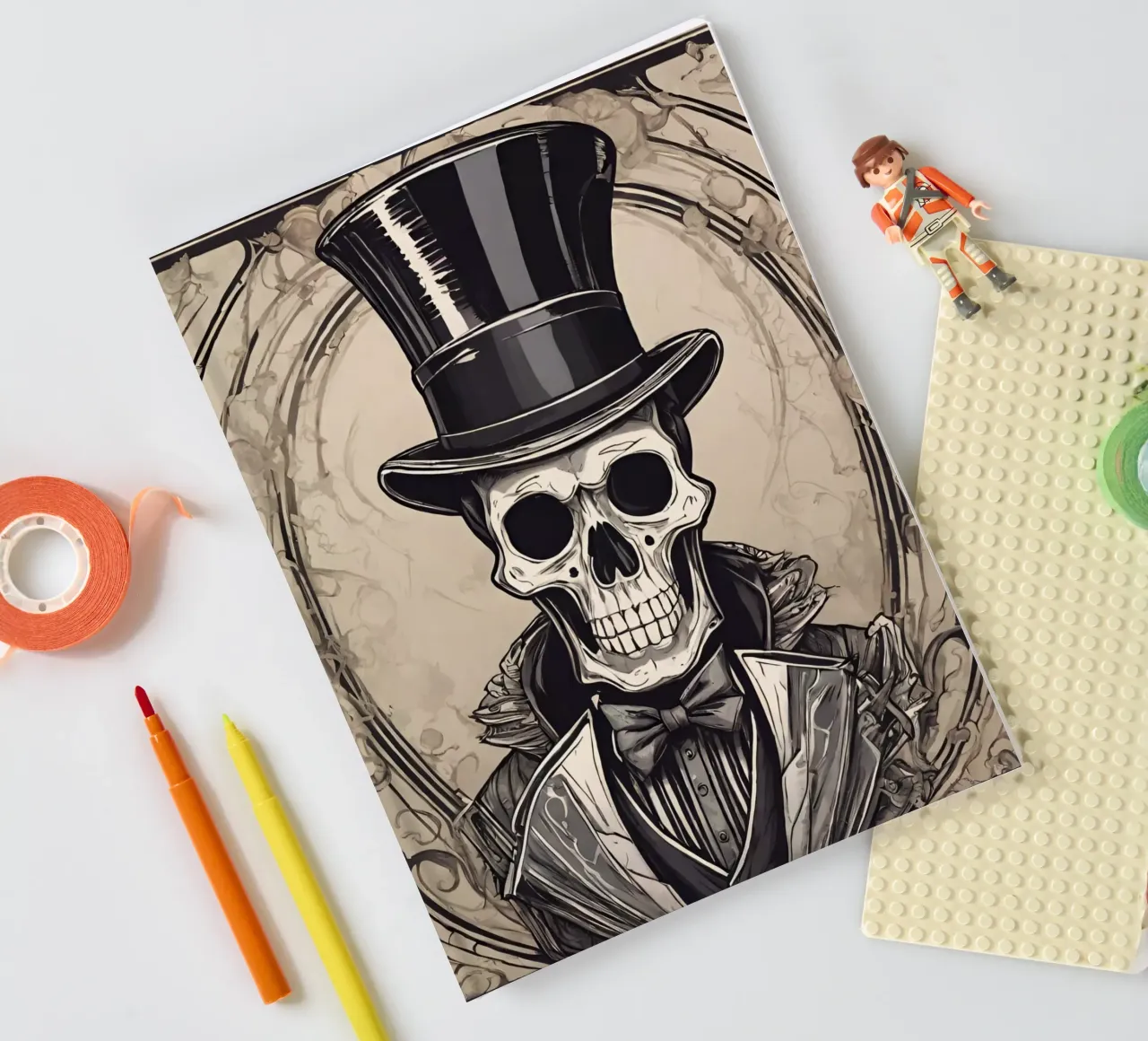 Squelette 1 notebook by Rezh creations