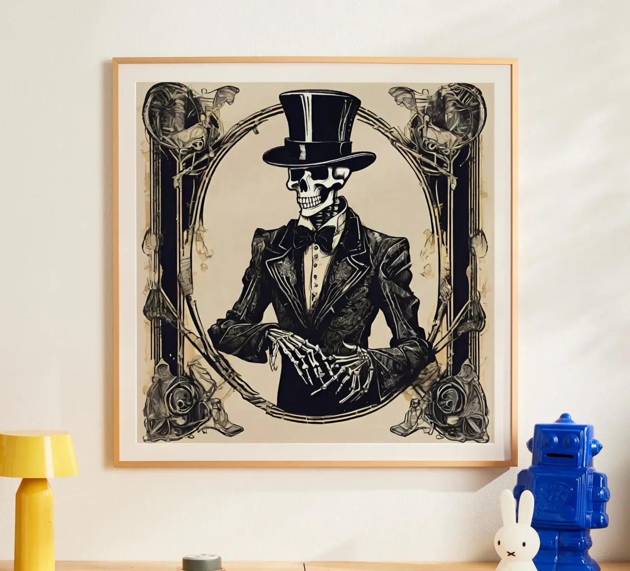 Squelette 2 poster con telaio in plastica da Rezh creations
