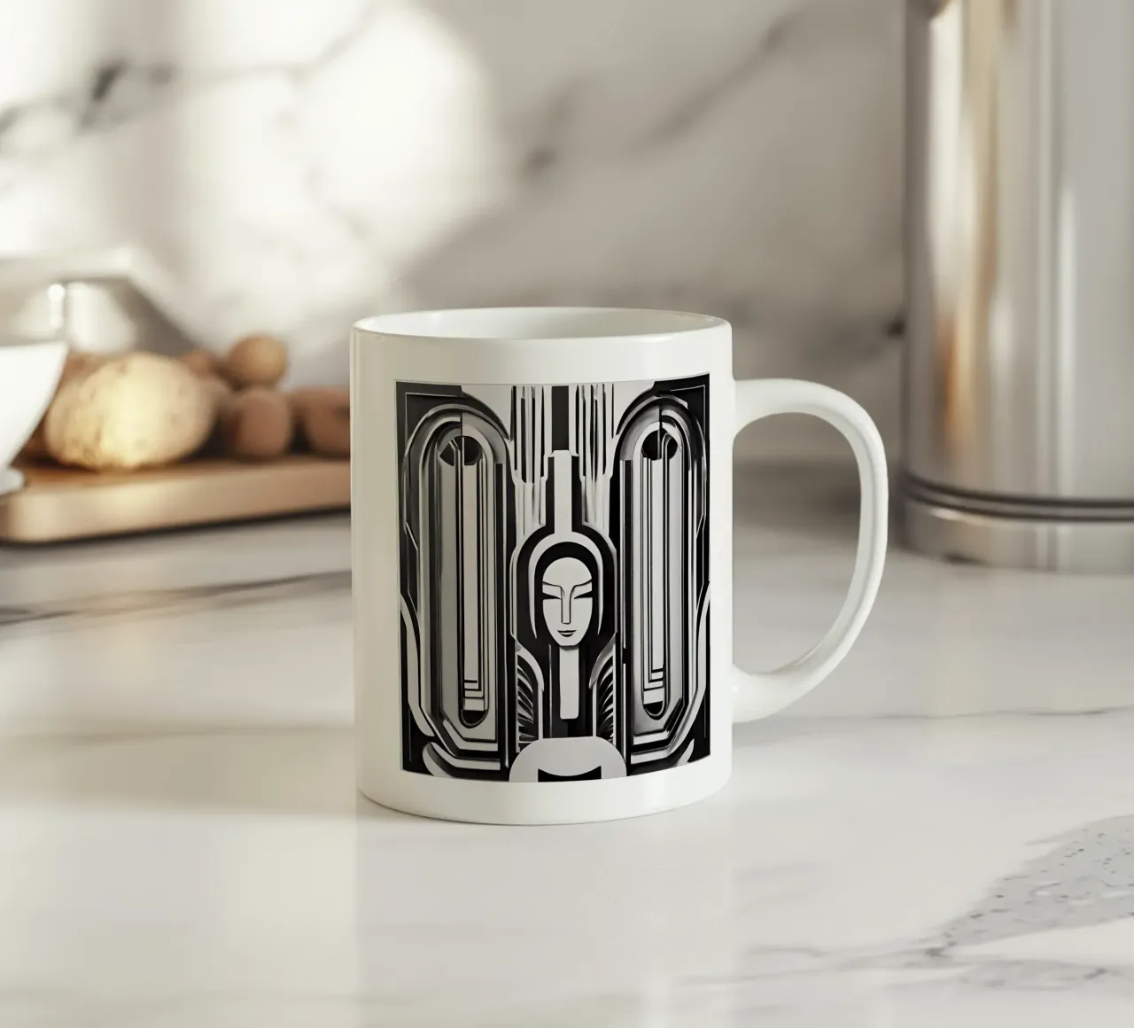 Black & White 3 tazza in ceramica da Rezh creations