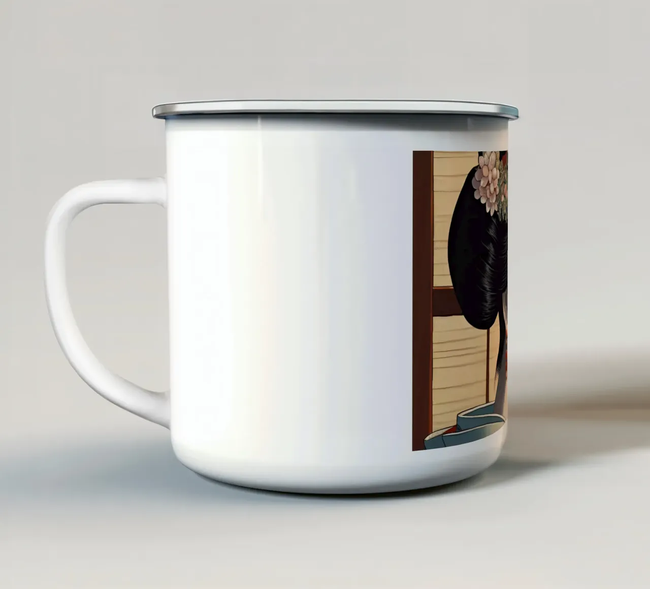 Geisha 1 tazza in smalto da Rezh creations