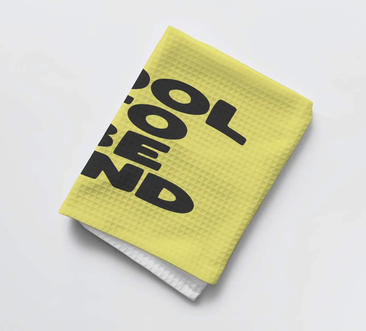 Cool to Be Kind Typografie Design en jaune et noir torchon de THE MOTIVATED TYPE