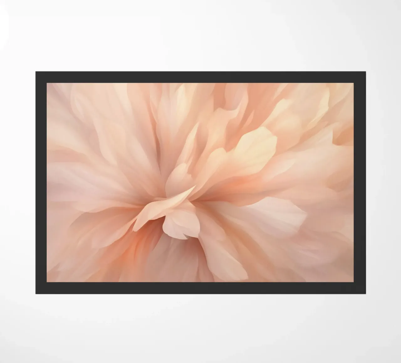 Bare Essence Bloom Brushwork Fiore astratto Pesca zerbino da Andrea Haase Floral Passion
