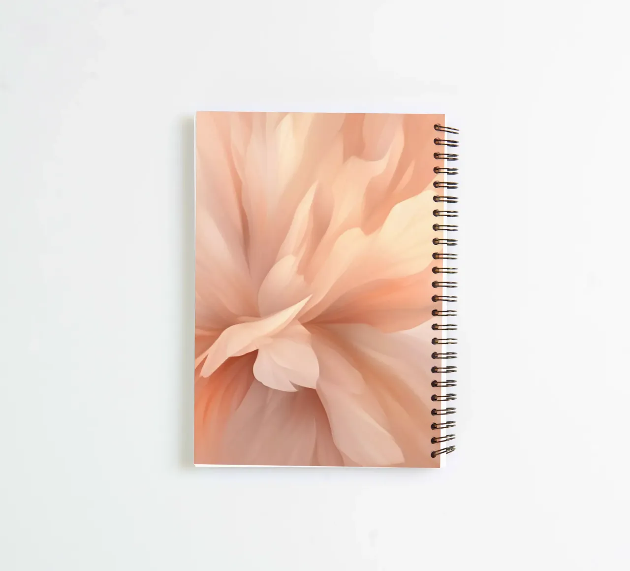 Bare Essence Bloom Brushwork Abstract Flower Peach spiral notebook by Andrea Haase Floral Passion