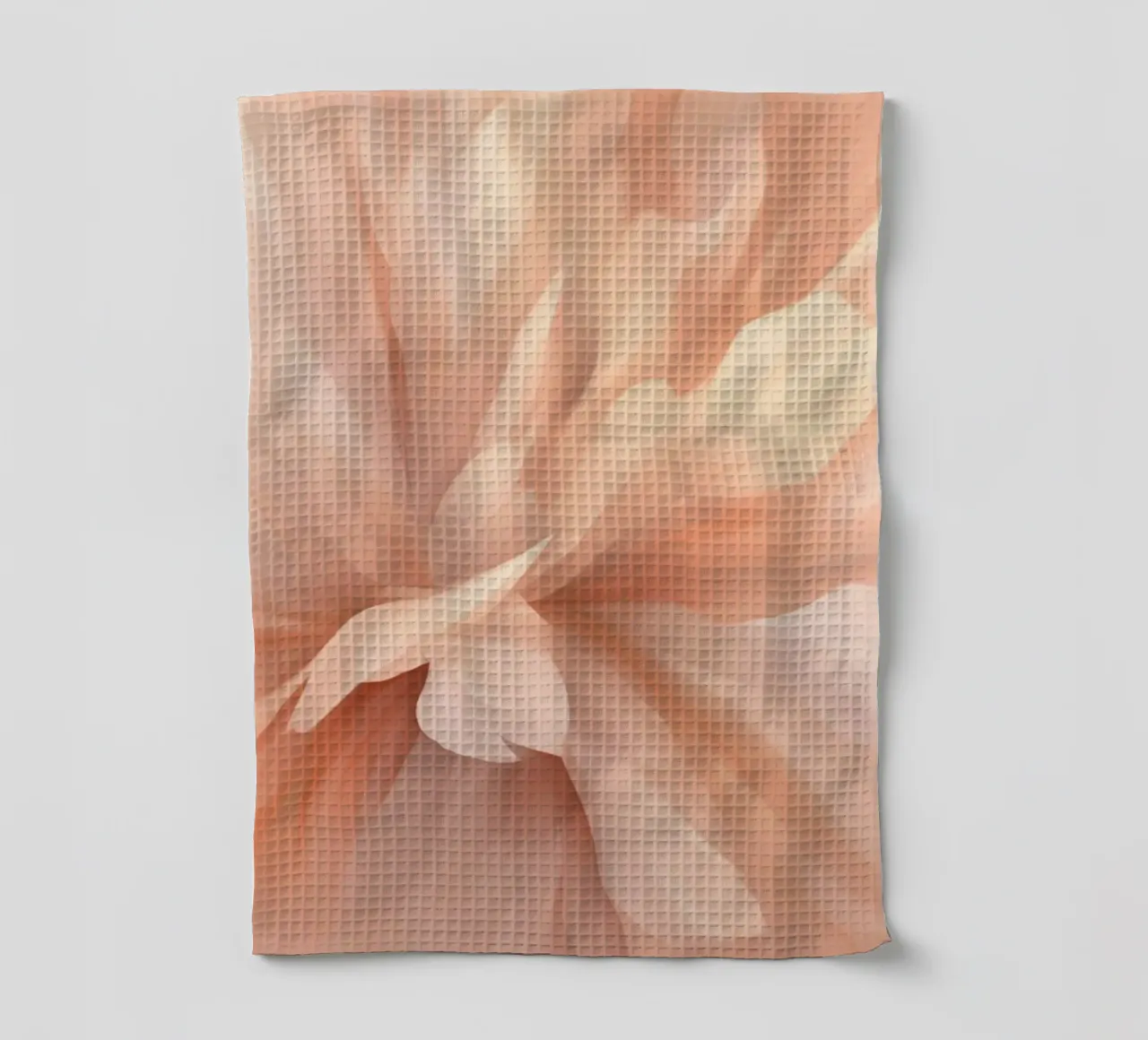 Bare Essence Bloom Brushwork Fiore astratto Pesca canovaccio da cucina da Andrea Haase Floral Passion