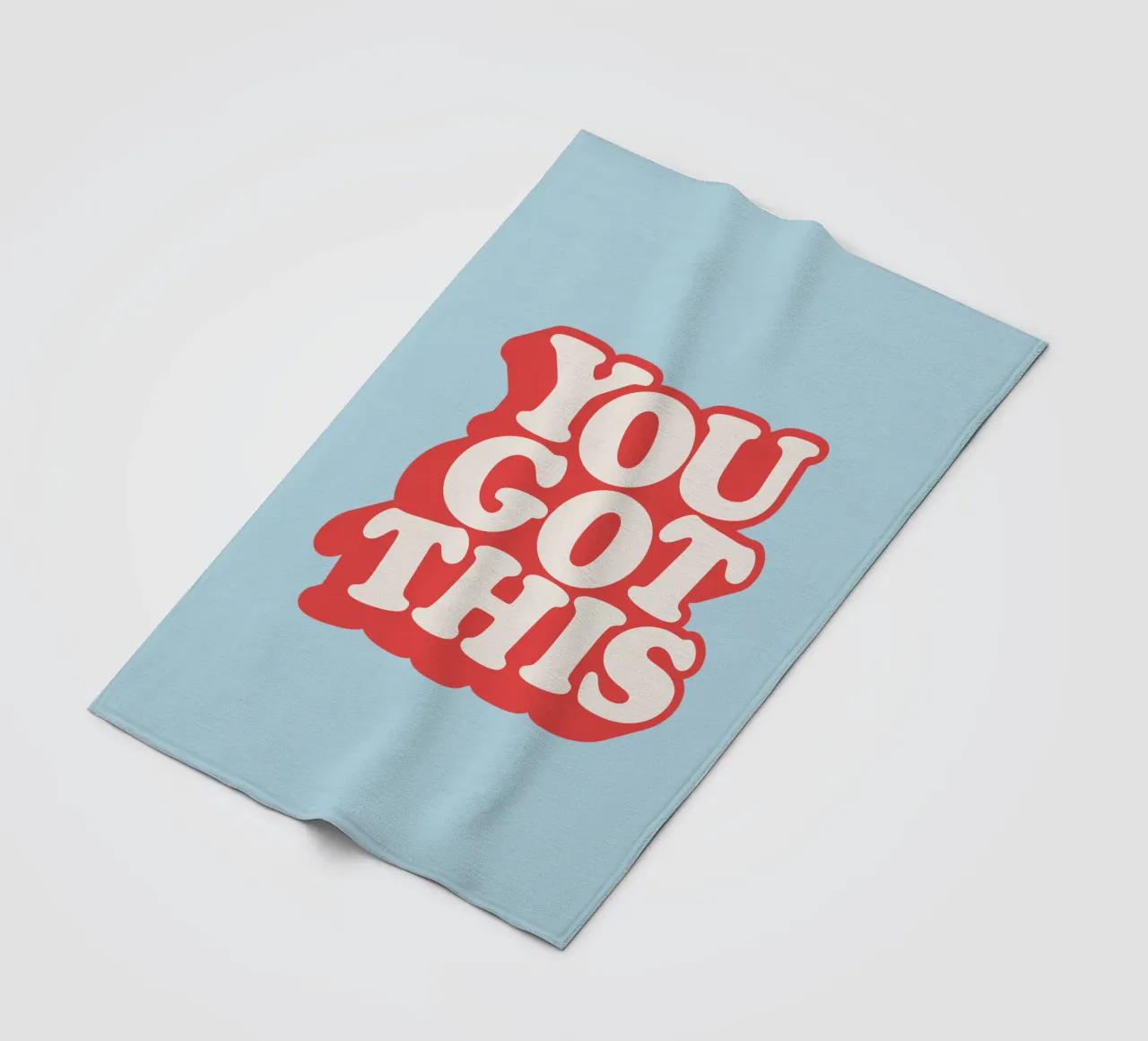 You Got This Typografie Design in rosso, bianco e blu coperta in pile da THE MOTIVATED TYPE