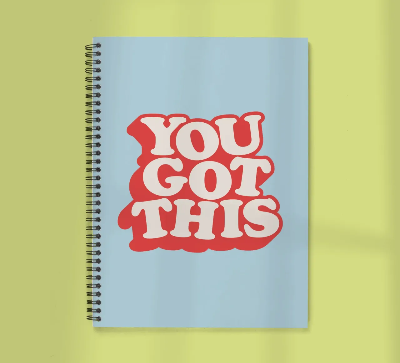 You Got This Typografie Design in Rot, Weiß und Blau Ringbuch von THE MOTIVATED TYPE