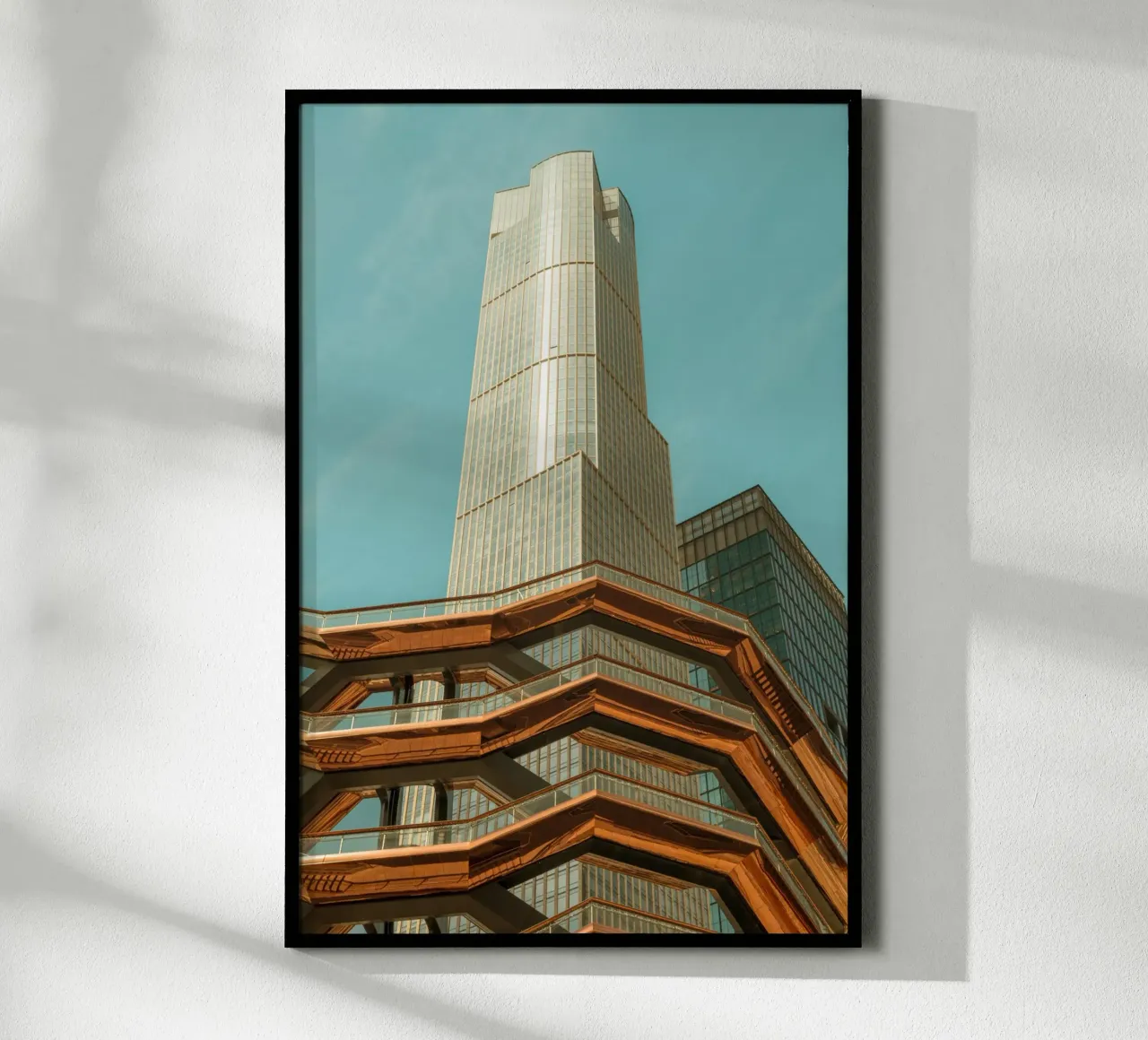 Hudson Yard New York poster con telaio in legno da thetraveller