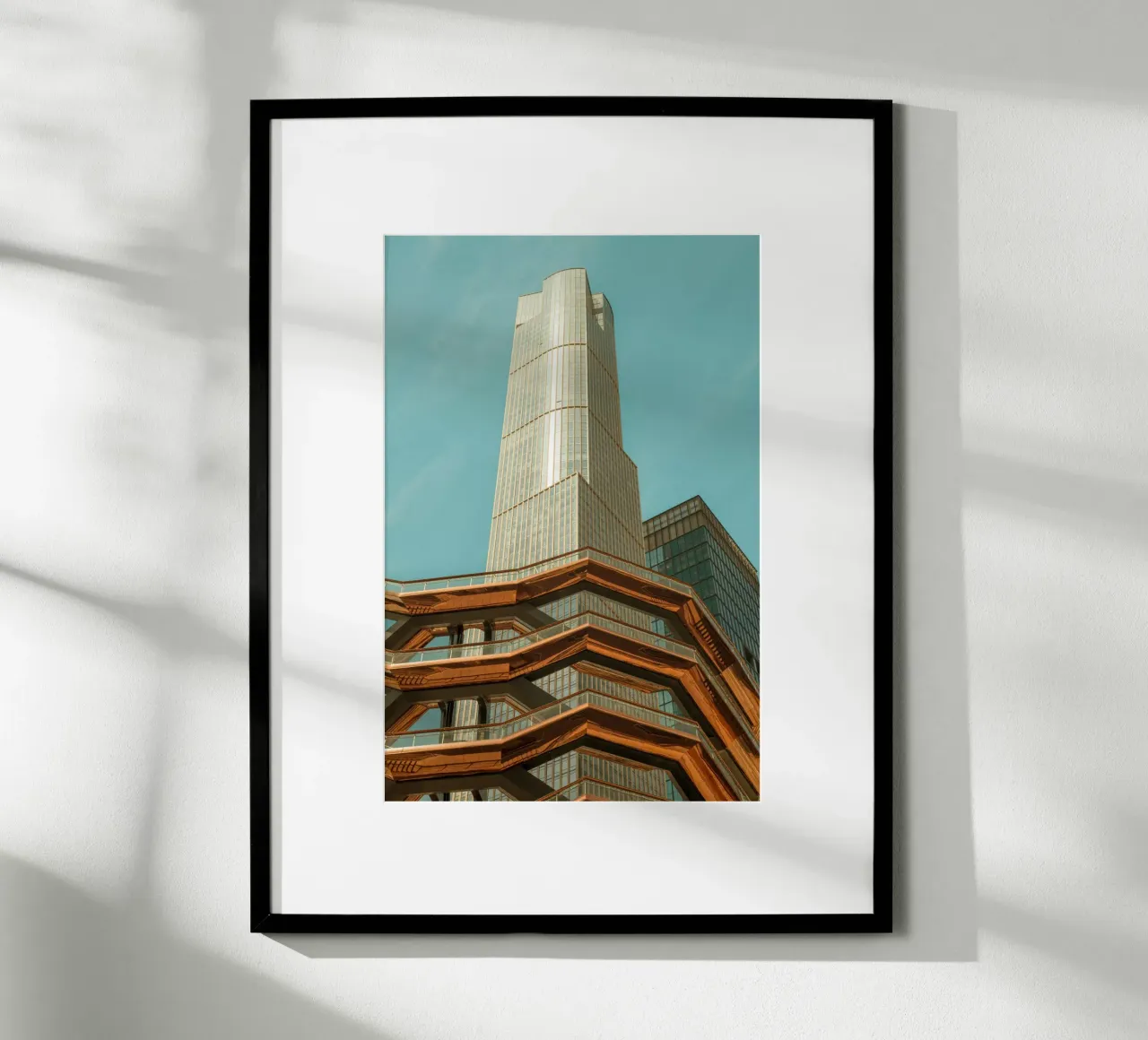 Hudson Yard New York poster con telaio in legno da thetraveller