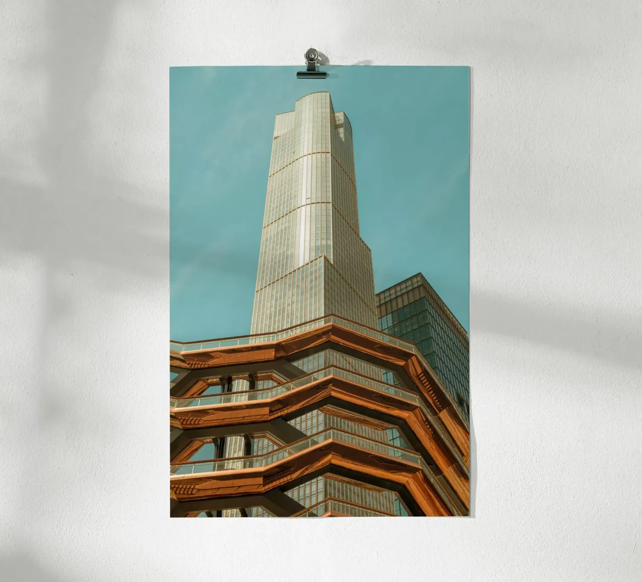 Hudson Yard New York poster con telaio in legno da thetraveller