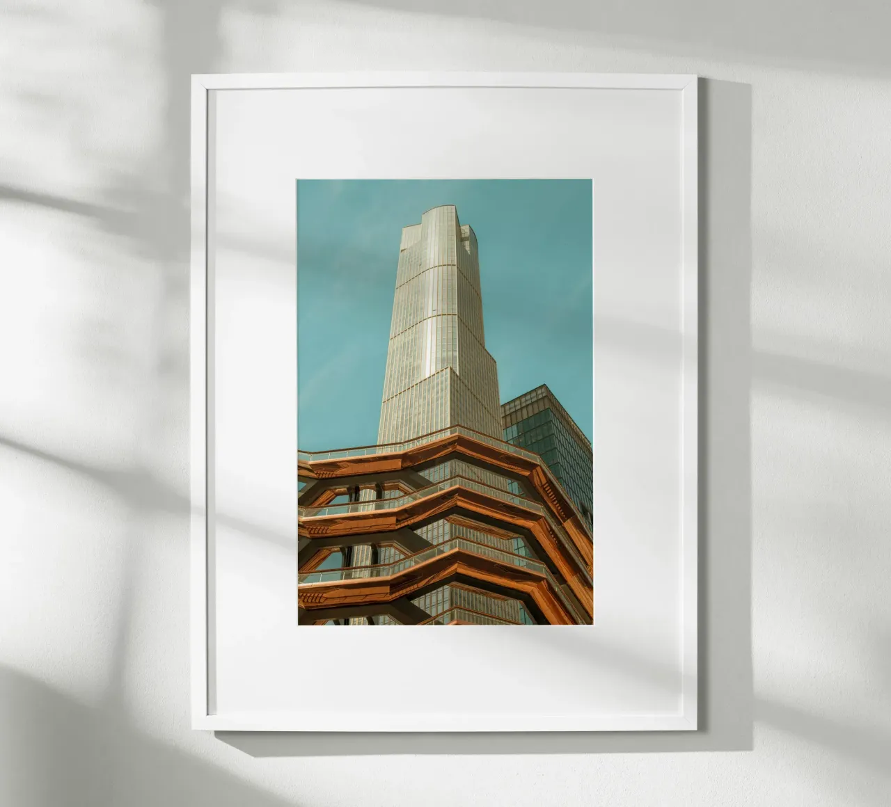 Hudson Yard New York poster con telaio in legno da thetraveller