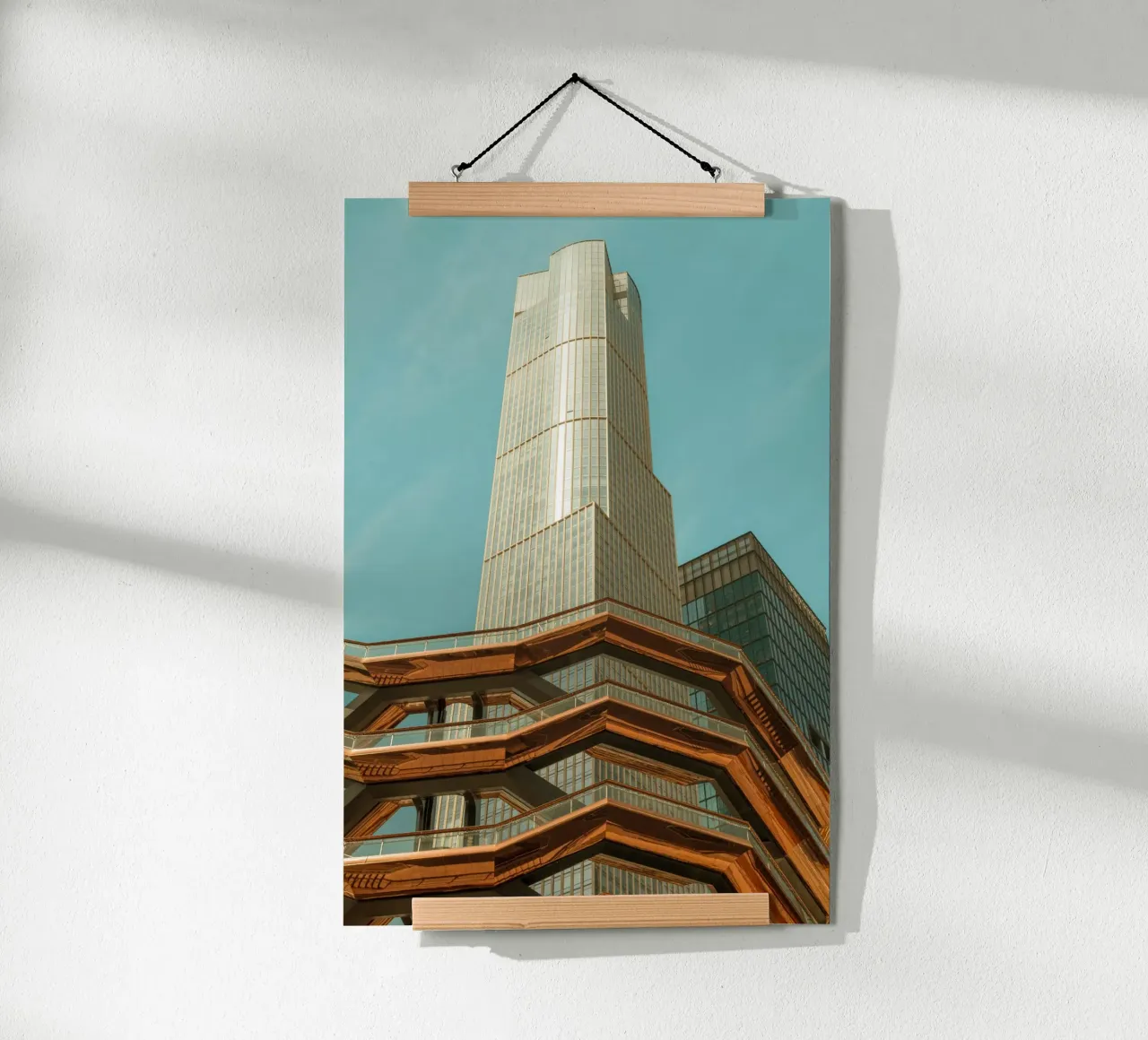Hudson Yard New York poster con telaio in legno da thetraveller