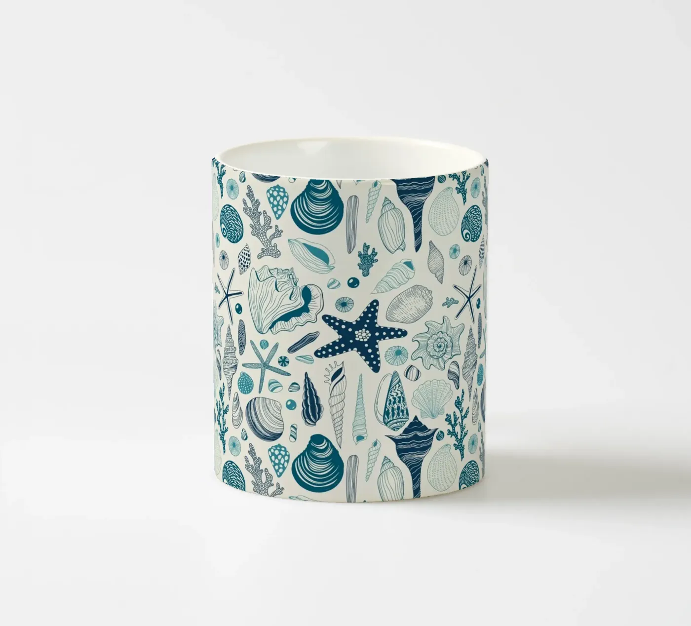 Sea shells ceramic mug by Painted Nature