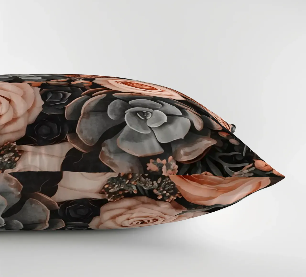 Fiori del deserto e giardino di succulente Peach Teal cuscino da Andrea Haase Floral Passion