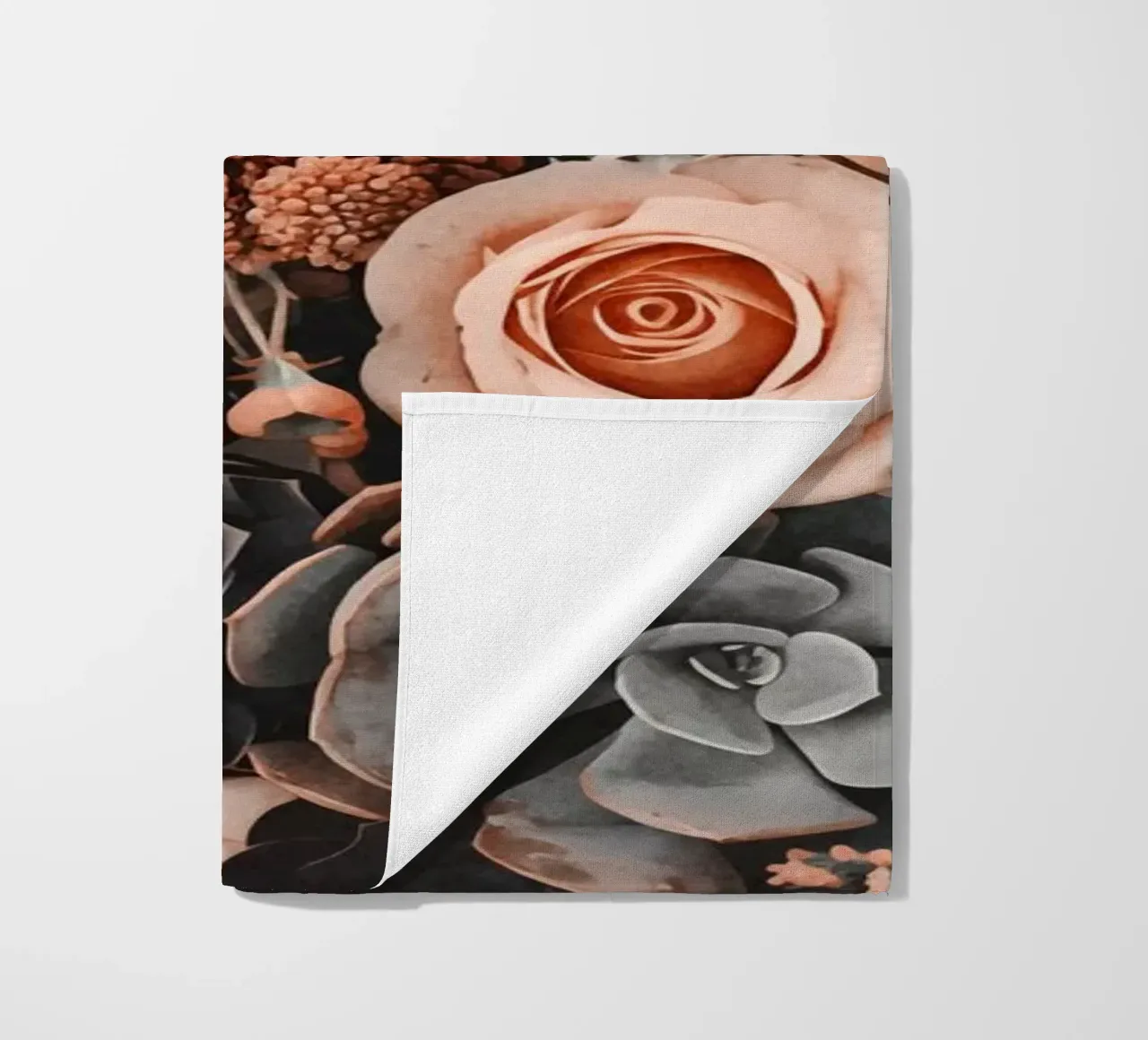 Fiori del deserto e giardino di succulente Peach Teal telo mare da Andrea Haase Floral Passion