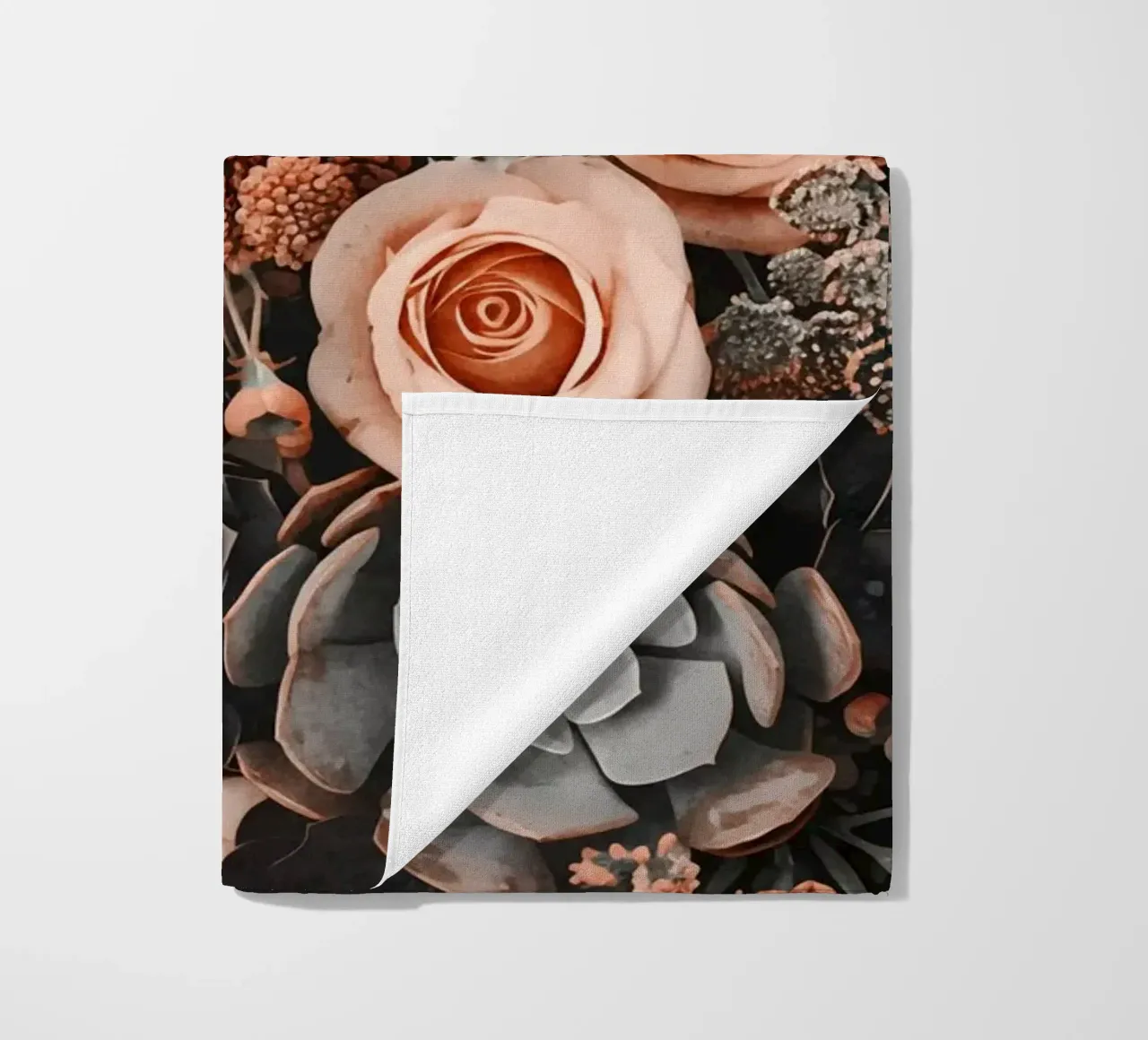 Fiori del deserto e giardino di succulente Peach Teal telo mare da Andrea Haase Floral Passion