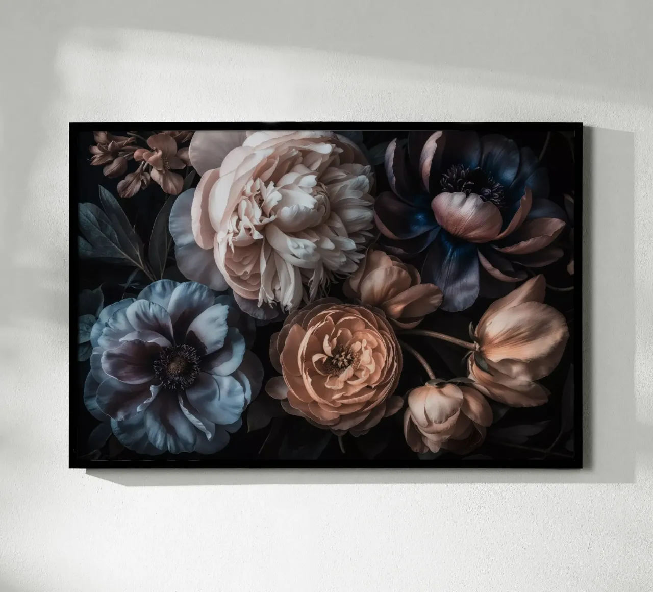 Stimmungsvoller barocker Mitternachtsblumengarten Hahnemühle von Andrea Haase Floral Passion
